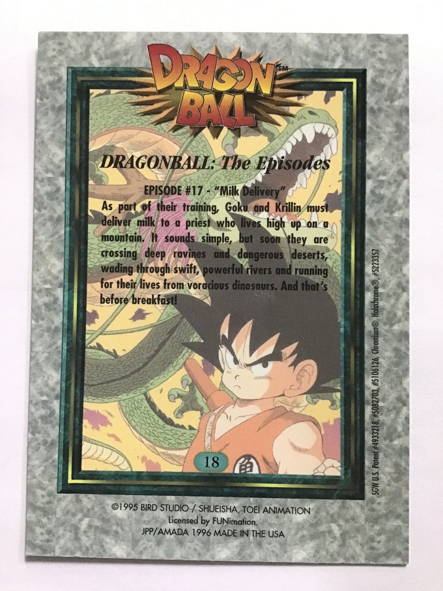ドラゴンボール トレーディングコレクション アマダ USA版 18 孫悟空