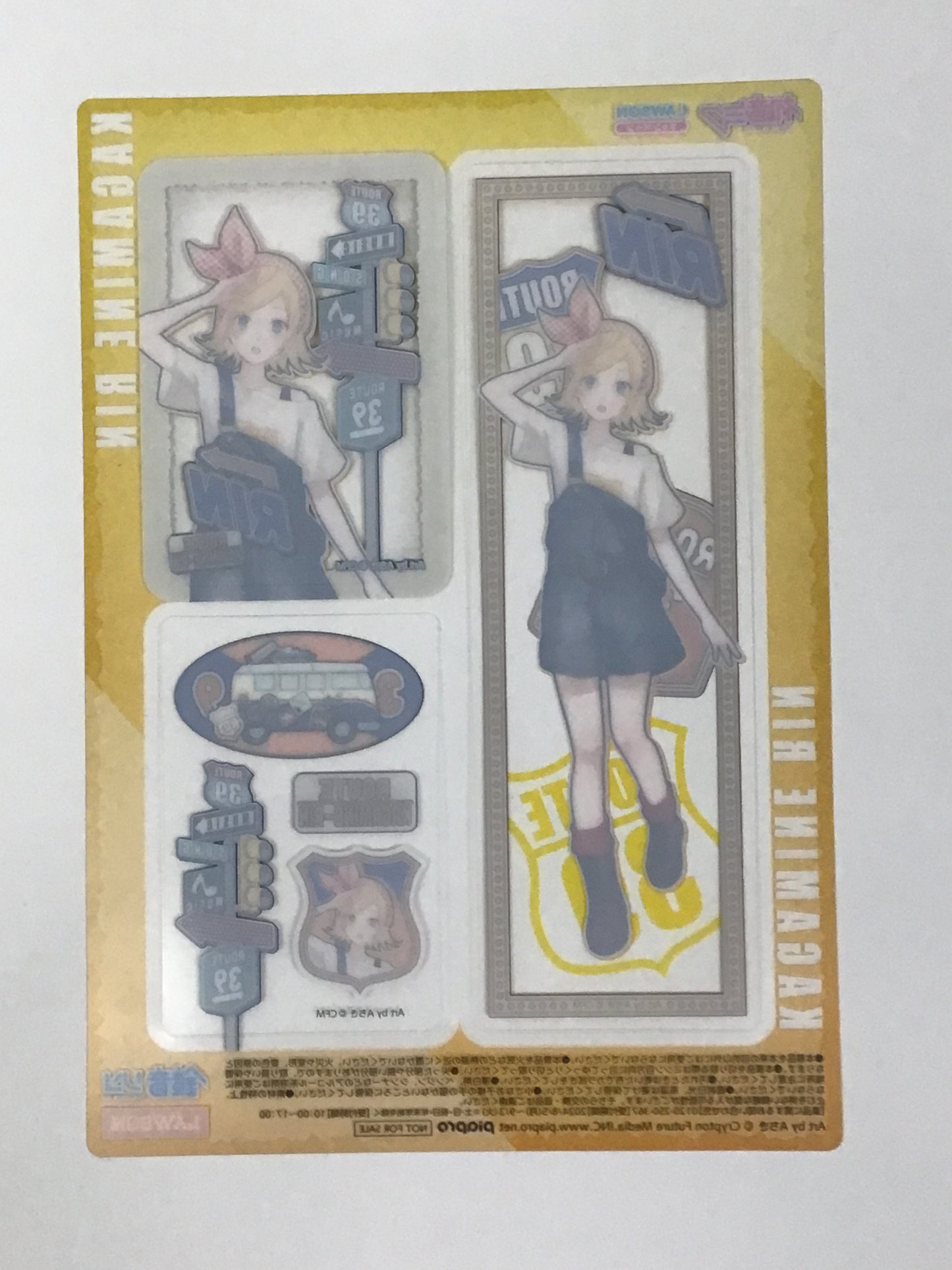Hatsune Miku Lawson Original Clear Sheet: Kagamine Rin