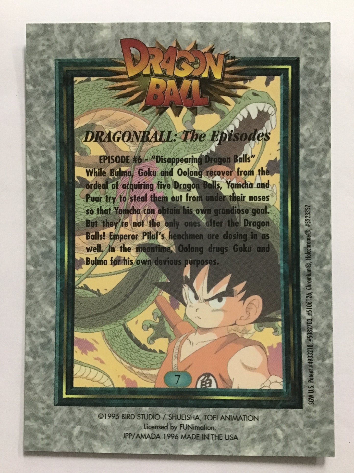 ドラゴンボール トレーディングコレクション アマダ USA版 7 孫悟空