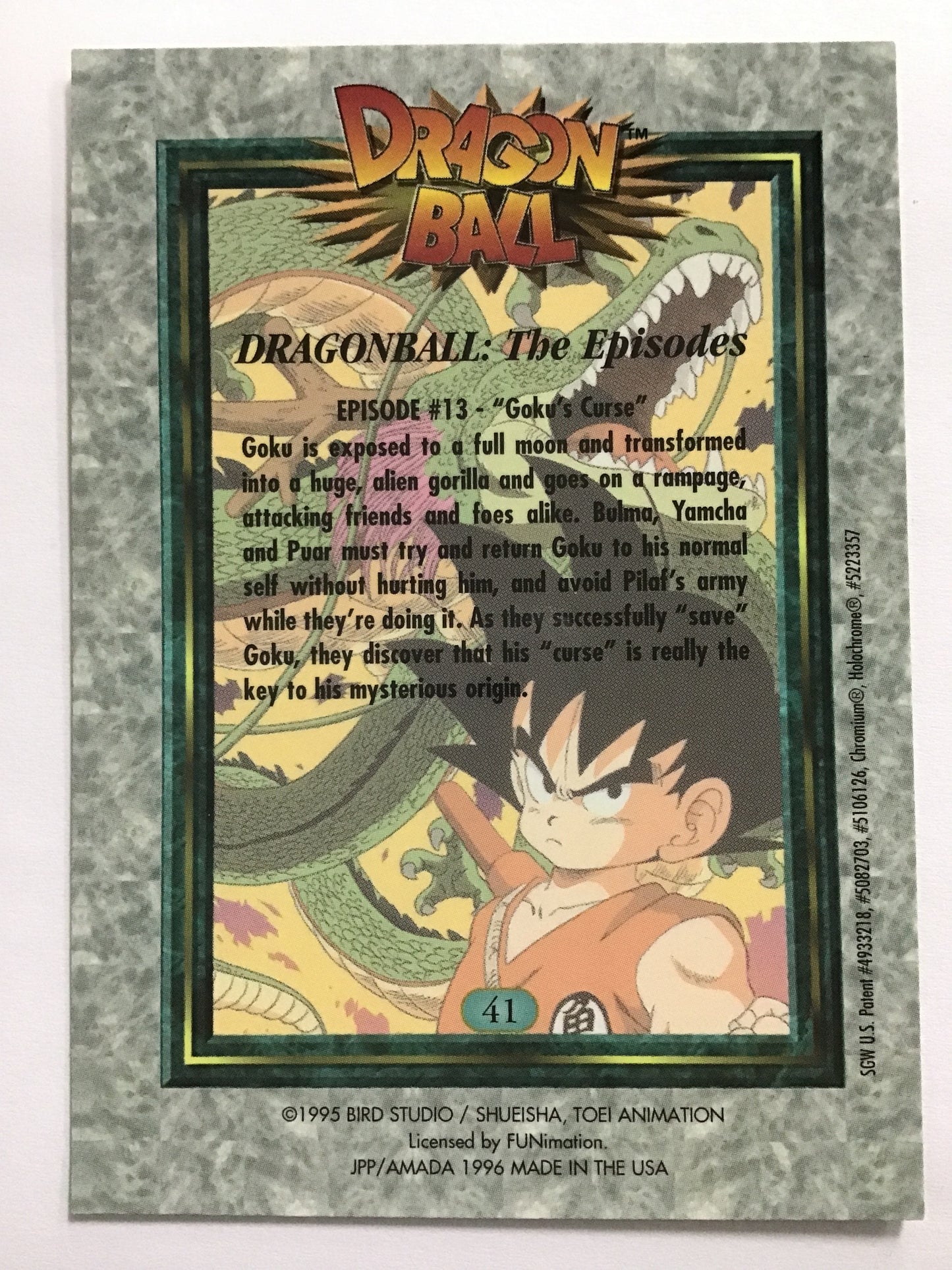 ドラゴンボール トレーディングコレクション アマダ USA版 41 孫悟空 クリリン