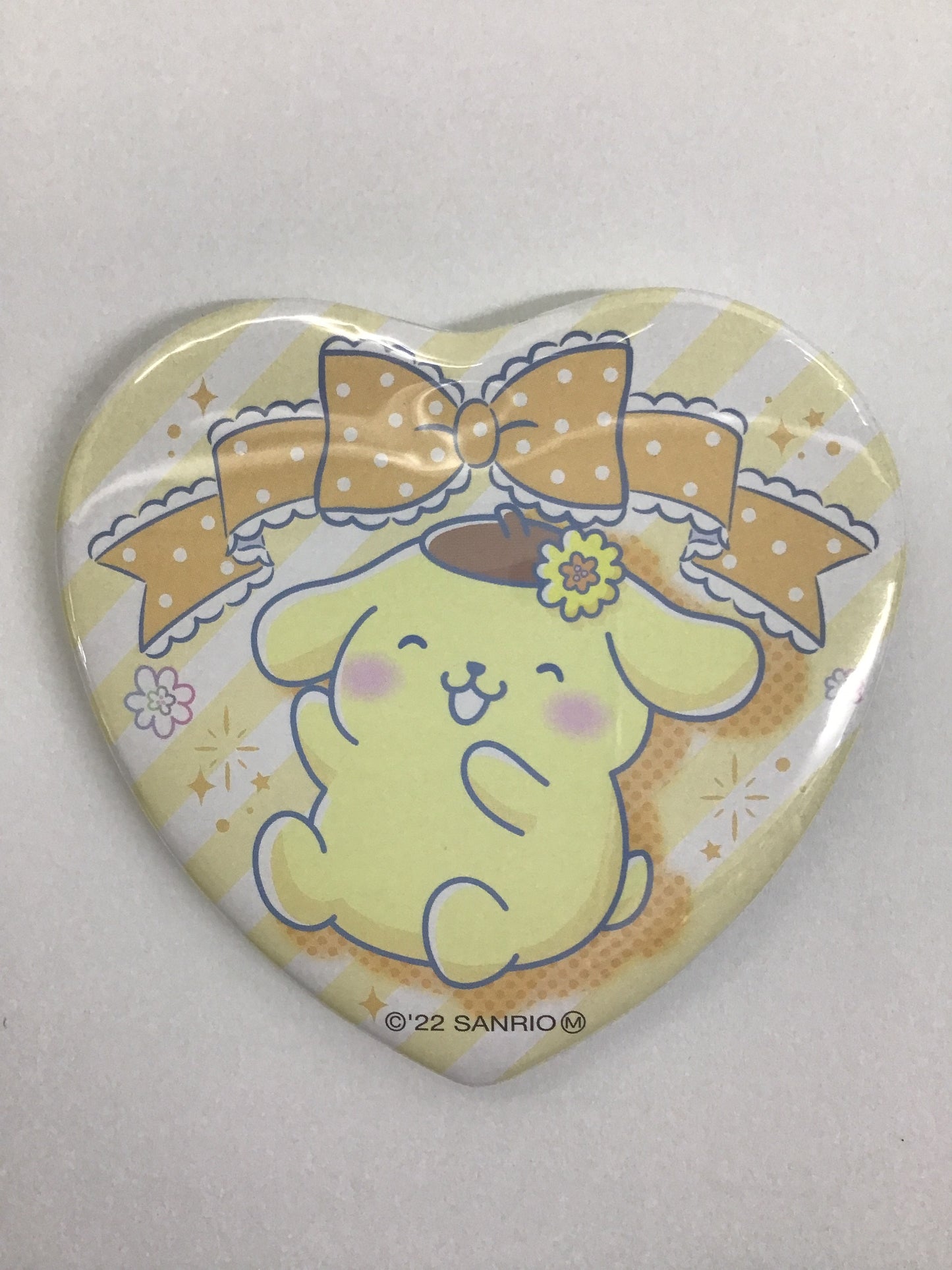 Sanrio Character Secret Heart-shaped Can Badge: Pompompurin