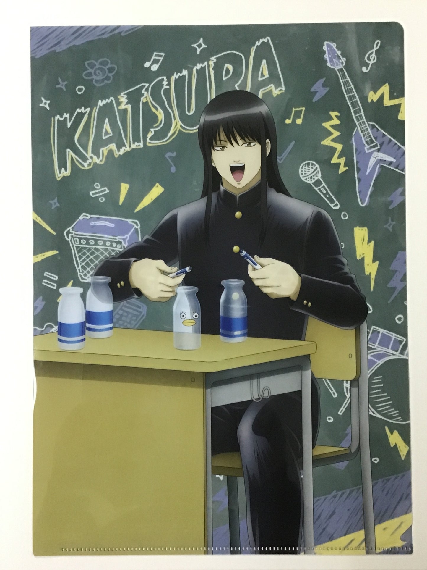 Homeroom Teacher Ginpachi in Class 3-Z Lawson Original Clear File Kotaro Katsura
