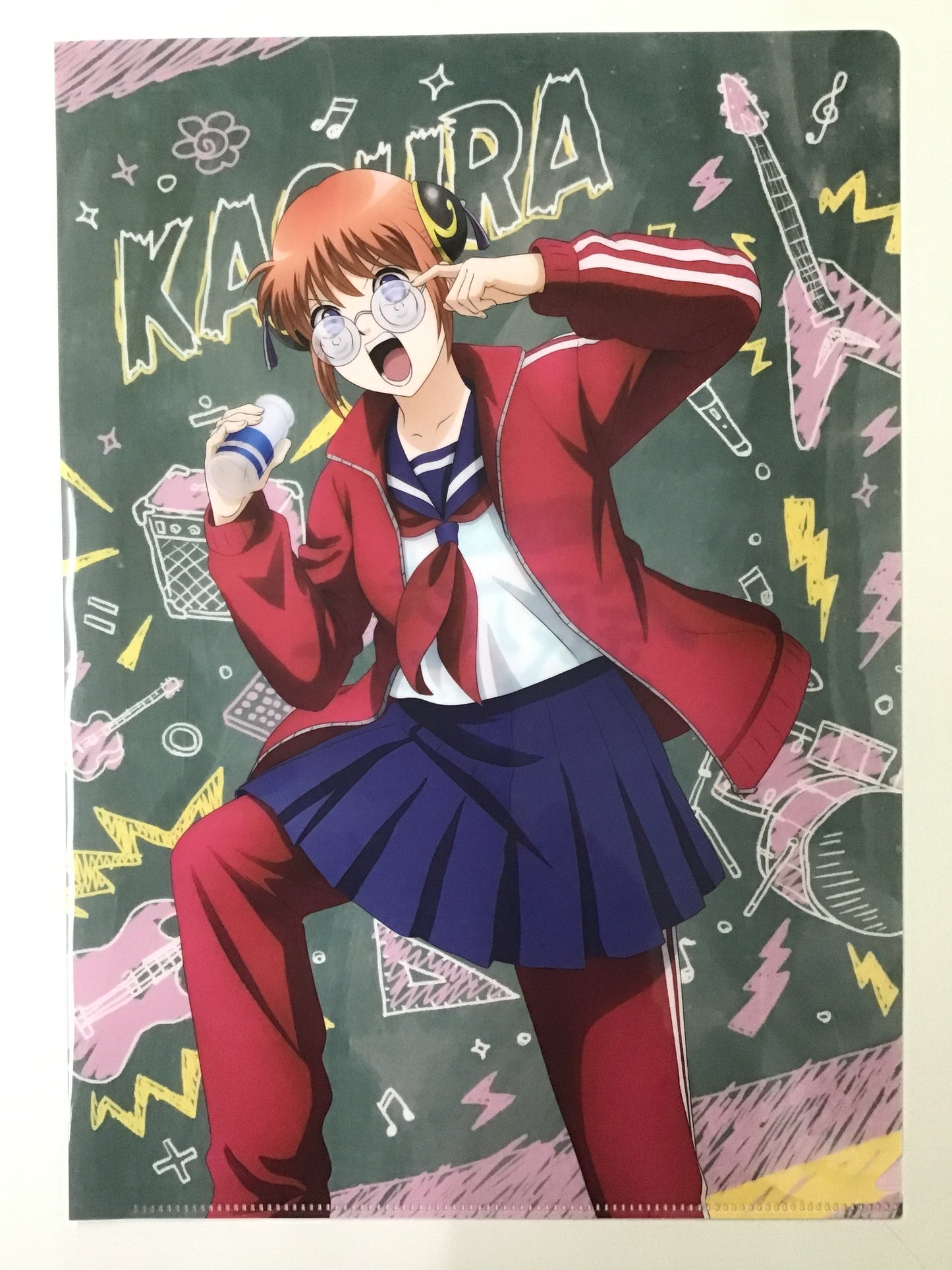 3-nen Z-gumi Ginpachi-sensei Lawson Original Clear File Kagura
