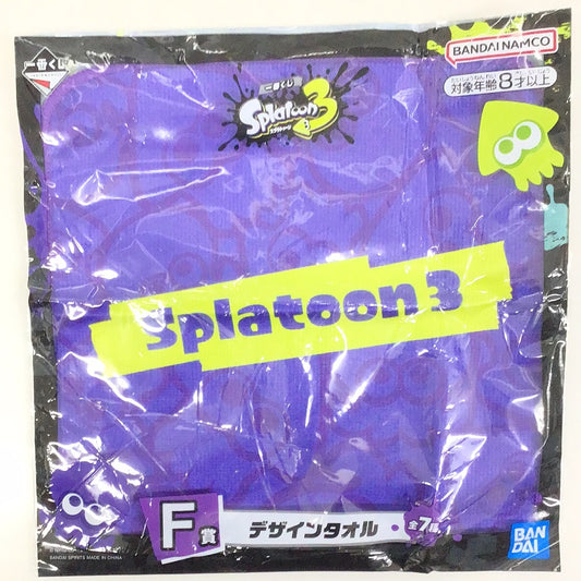 一番くじ スプラトゥーン3 F賞 デザインタオル タイトルロゴ