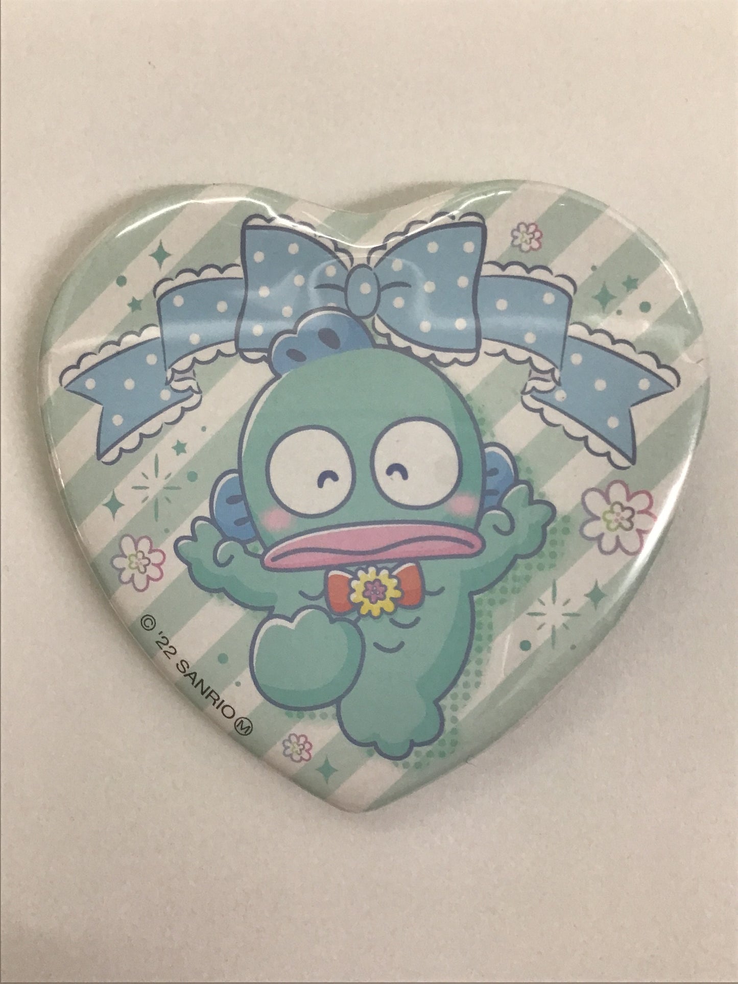 Sanrio Character Secret Heart-shaped Can Badge Hangyodon