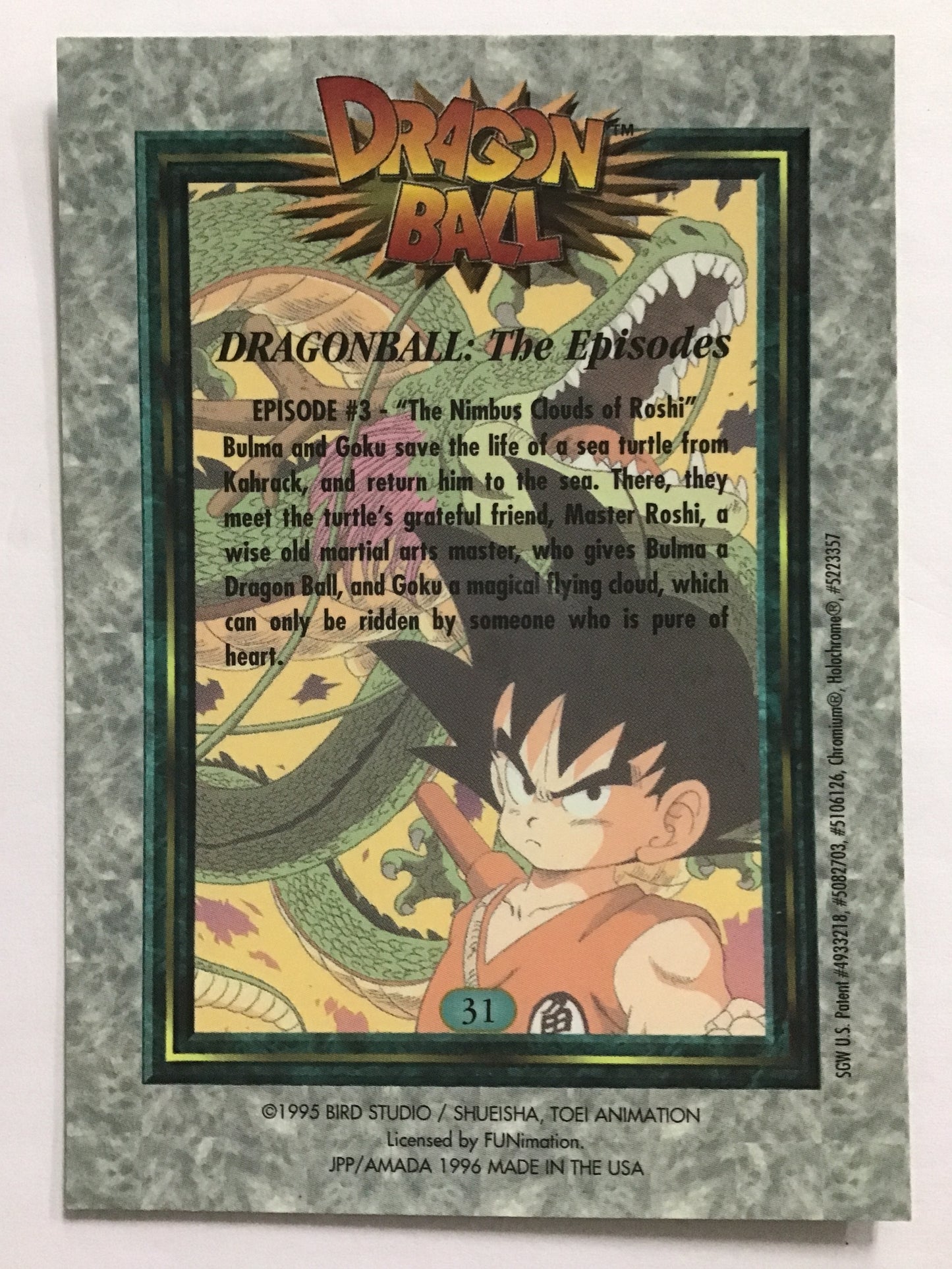 ドラゴンボール トレーディングコレクション アマダ USA版 31 孫悟空