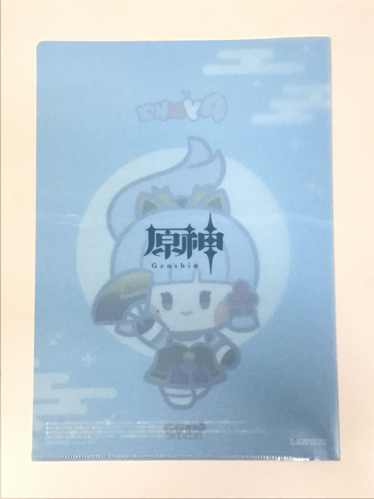 Genshin Impact minini Lawson Original Clear File Kamisato Ayaka