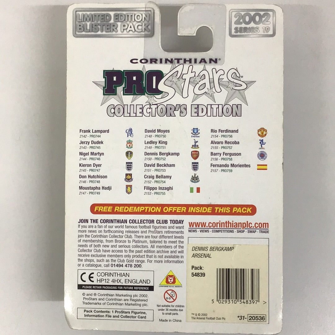 PRO Stars COLLECTOR‘S EDITION デニス・ベルカンプ アーセナル 2002 SERIES 19