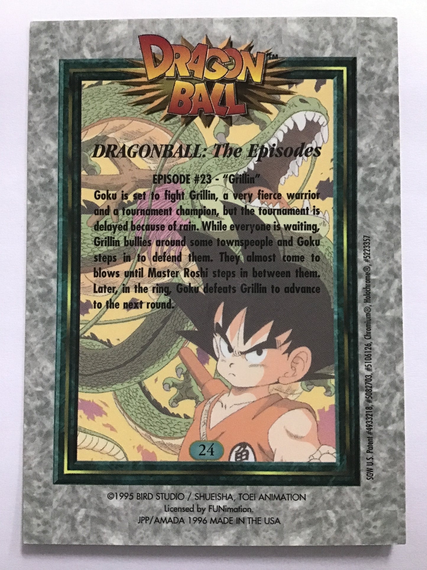 ドラゴンボール トレーディングコレクション アマダ USA版 24 孫悟空 ブルマ プーアル