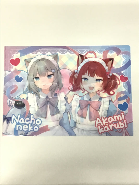 赤見かるび&Nachoneko ローソン オリジナルクリアファイル チェキ風デザイン 赤見かるび&Nachoneko ver