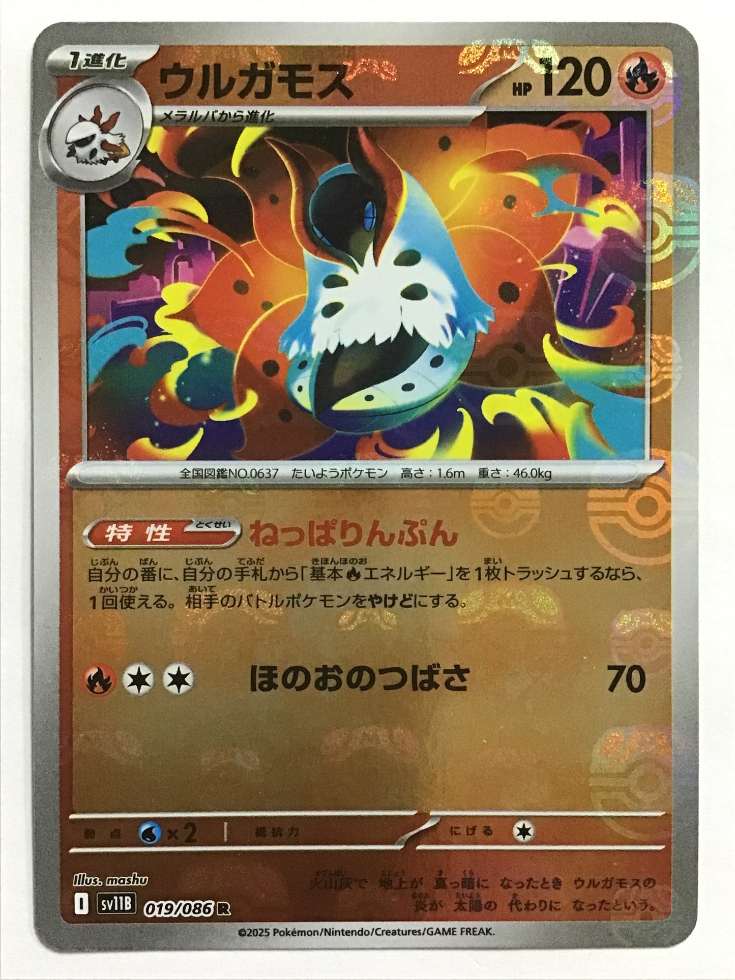[JP] ウルガモス/ウルガモス/ｳﾙｶﾞﾓｽ - SV11B 019/086/R (ﾏｽﾀｰﾎﾞｰﾙﾐﾗｰ)