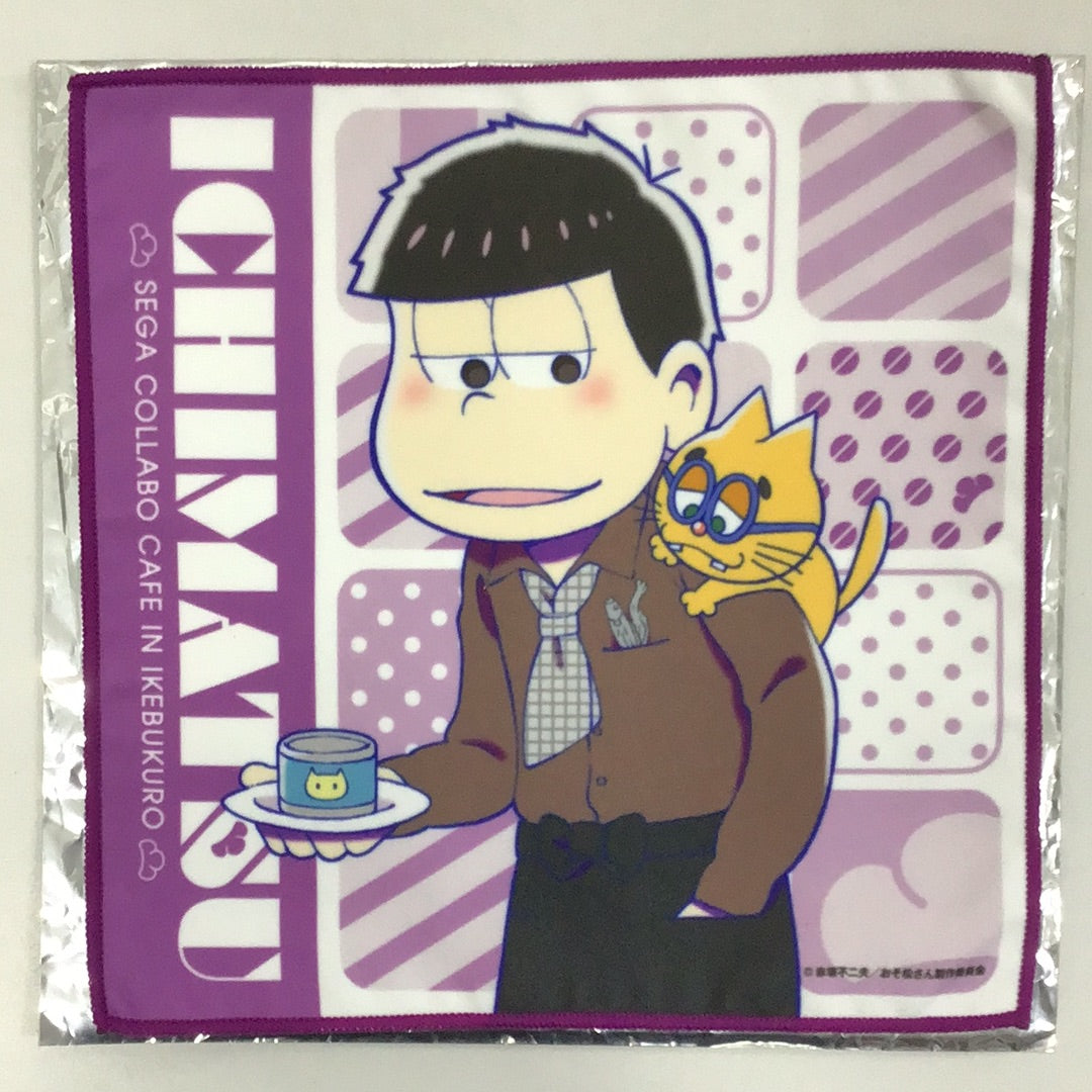 Sega Collaboration Cafe Osomatsu-san Microfiber Towel Karamatsu (life-size) Cafe ver.