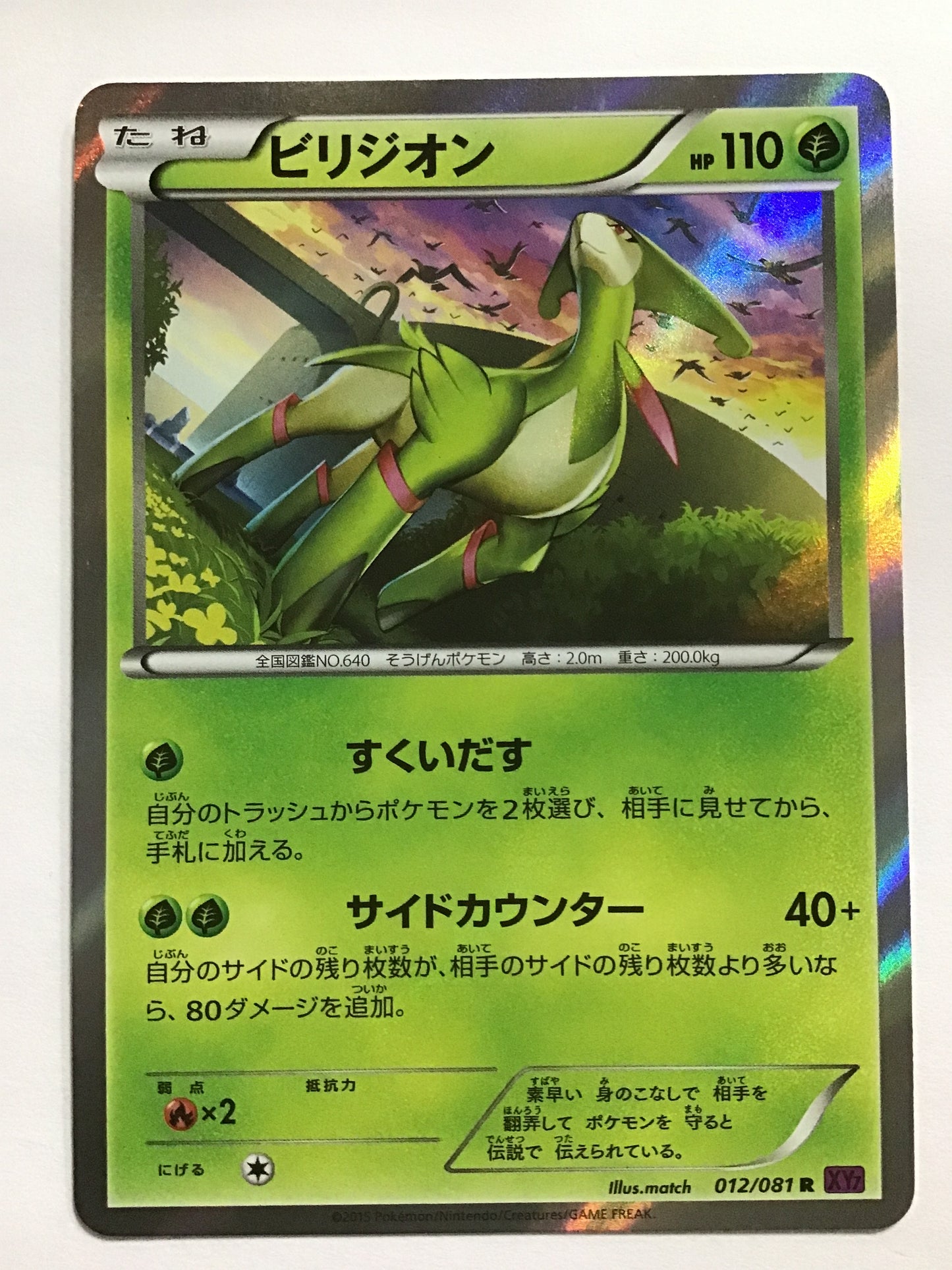 [EN] Virizion/Virizion/Virizion - XY7 012/081 /R/(Illust:match)