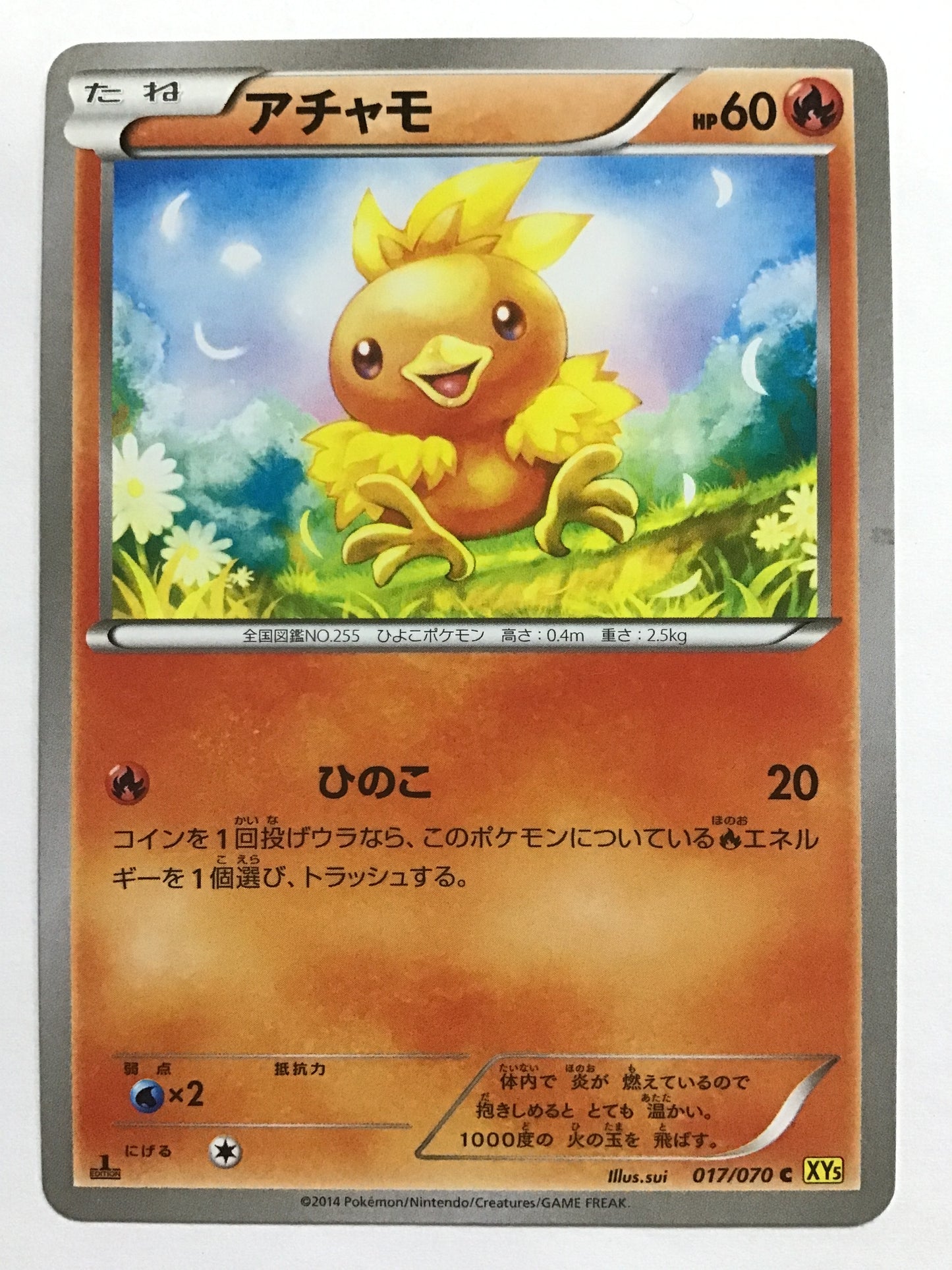 [JP] アチャモ/アチャモ/ｱﾁｬﾓ - XY5 017/070 黄/C (1ED)