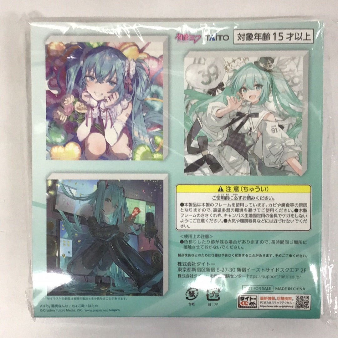 Taito Lottery Hatsune Miku 39 (Miku) Day Commemorative Lottery C Prize Original Canvas Board Hatsune Miku