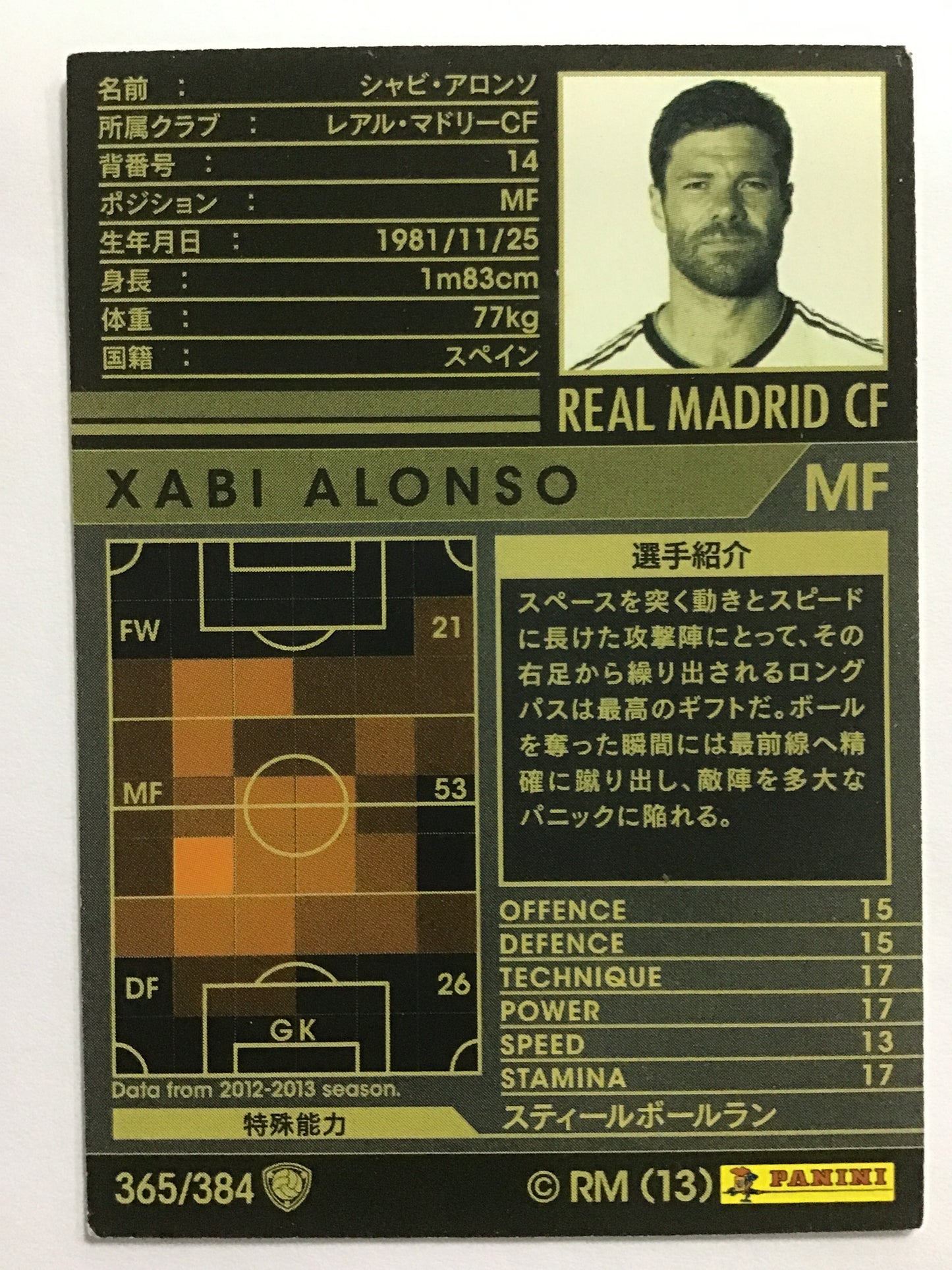 [JP] 12-13 Xabi Alonso/Xabi Alonso/Xabi Alonso - (12-13)365/384/12-13/Black