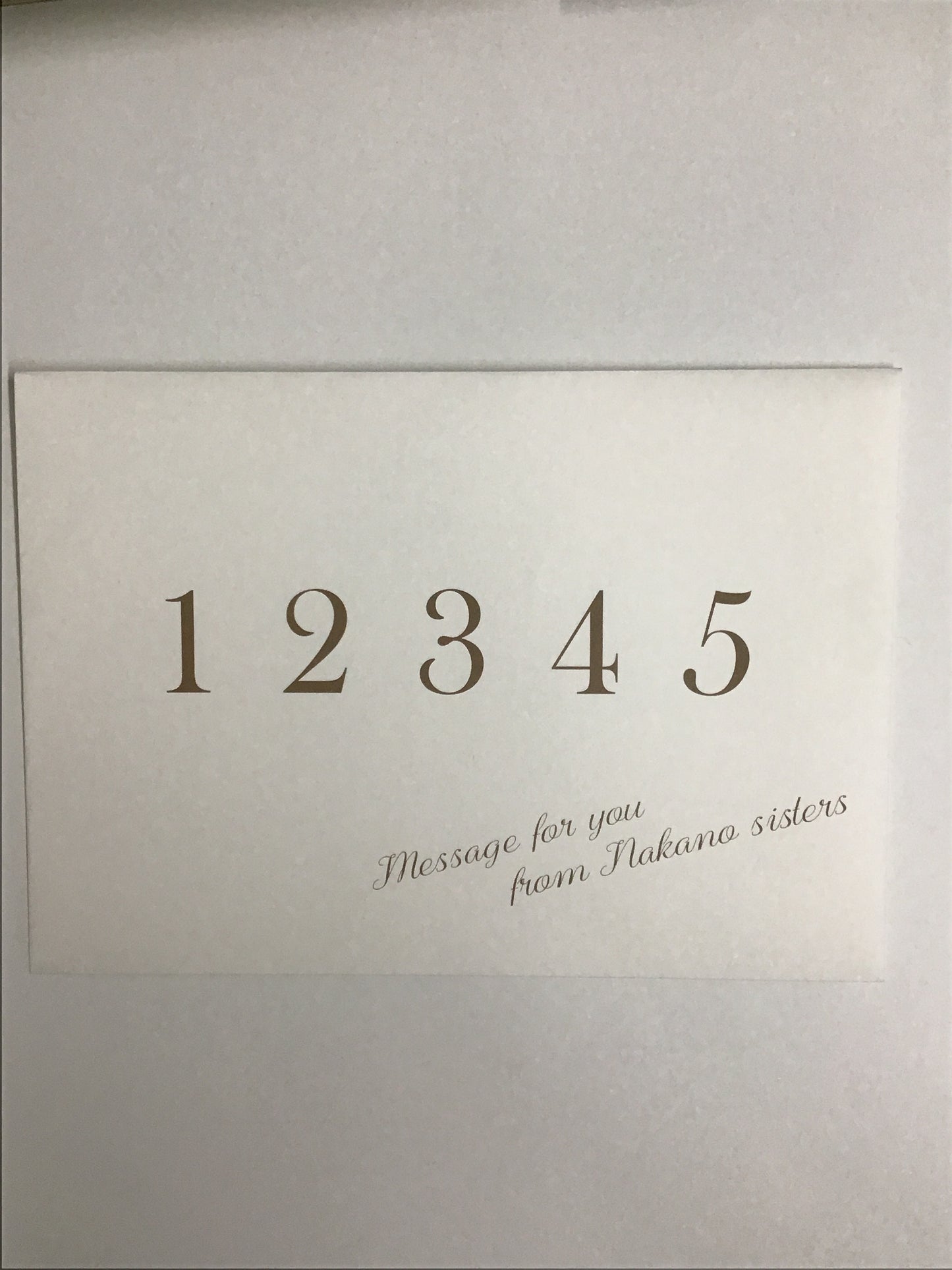 五等分の花嫁 劇場版公開記念フェア 映画 五つ子ちゃんのウェディングストーリー 第2弾 封筒入りメッセージカード 中野五月