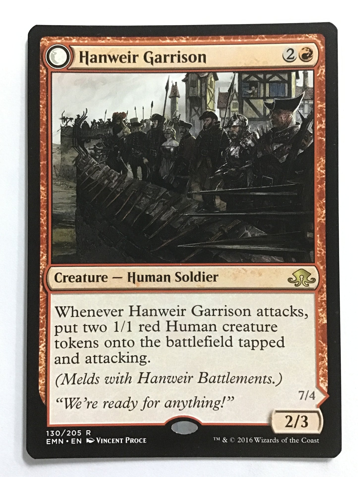 [EN] ハンウィアー守備隊/のたうつ居住区、ハンウィアー/ﾊﾝｳｨｱｰｼｭﾋﾞﾀｲﾉﾀｳﾂｷｮｼﾞｭｳｸﾊﾝｳｨｱｰ/Hanweir Garrison/Hanweir, the Writhing Township - EMN 130/205/R