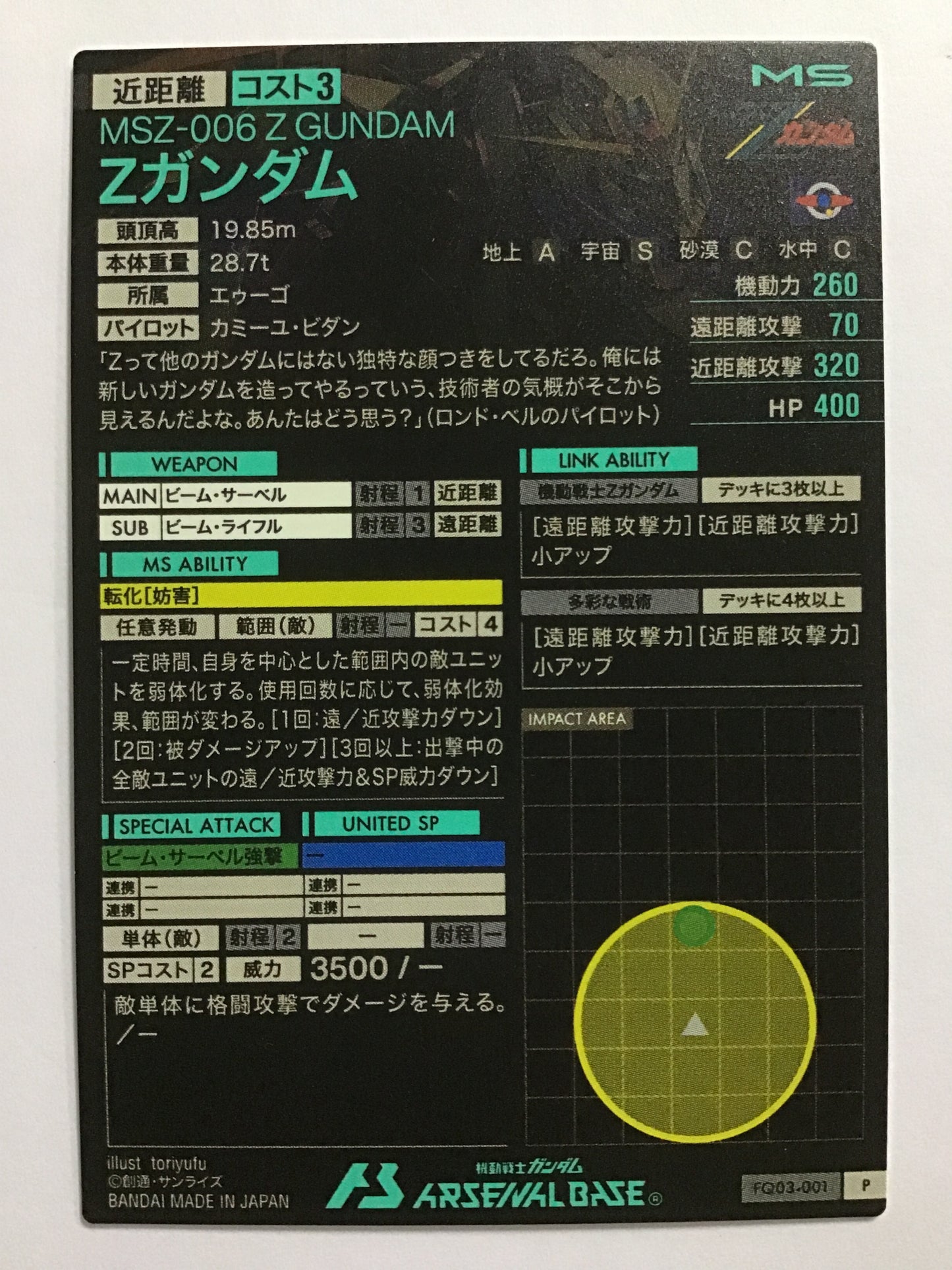 [JP] Ｚガンダム/ゼータガンダム/ｾﾞｰﾀｶﾞﾝﾀﾞﾑ - FQ03-001/P