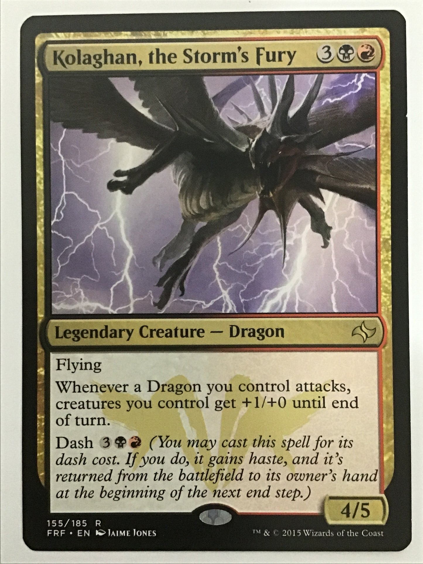 [EN] 嵐の憤怒、コラガン/ｱﾗｼﾉﾌﾝﾇｺﾗｶﾞﾝ/Kolaghan, the Storm's Fury - FRF 155/185