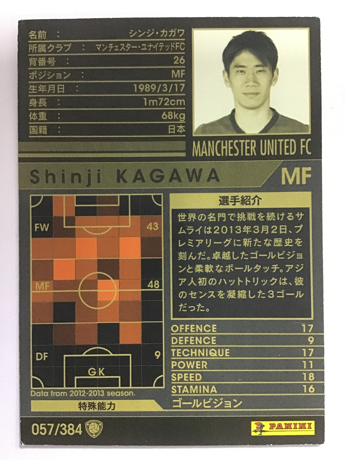[JP] 12-13 Shinji Kagawa/Shinji Kagawa/Shinji Kagawa - (12-13)057/384/12-13/Black