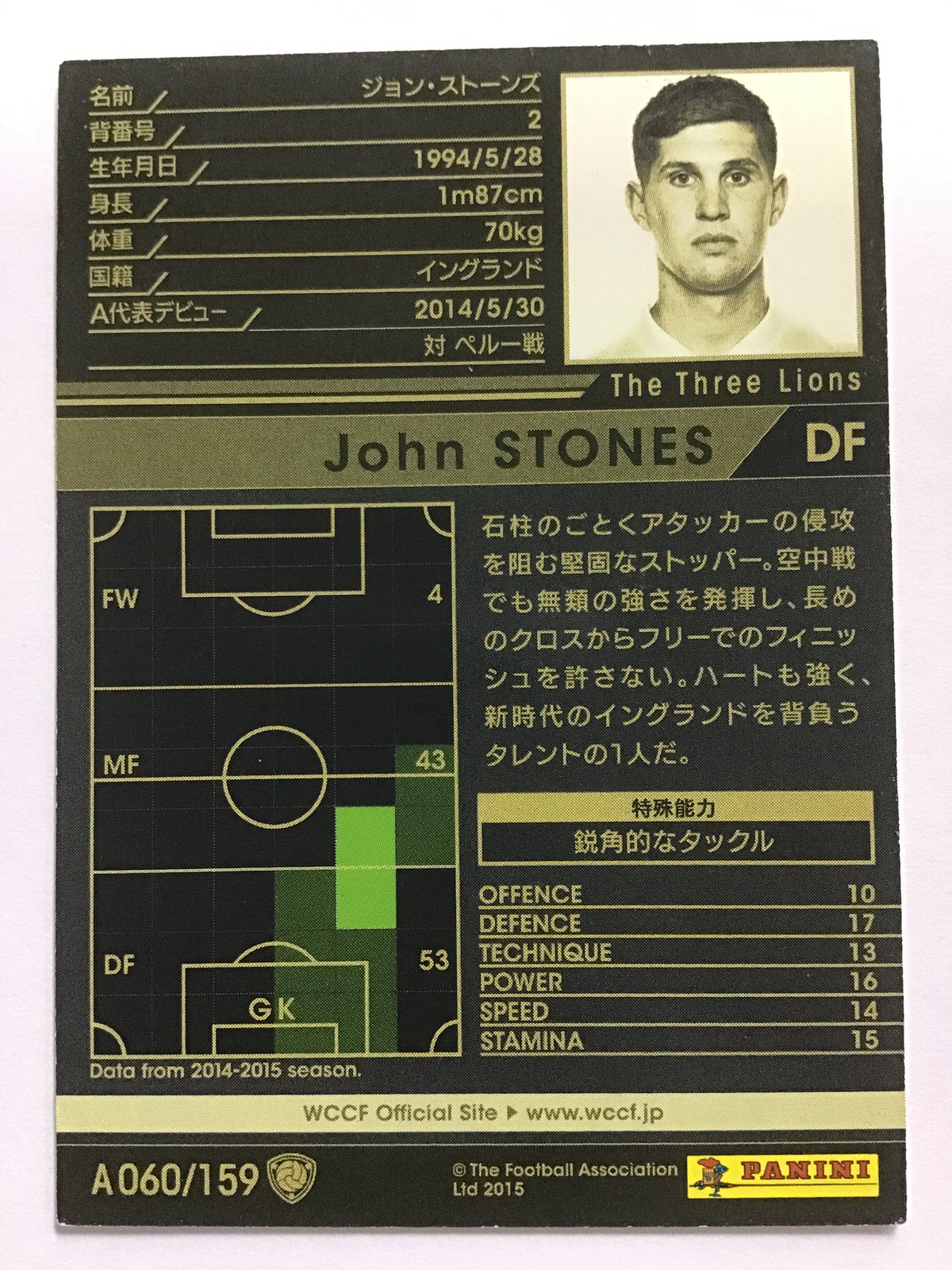 [JP] 15-16 V2.0 John Stones/John Stones/John Stones - (15-16 V2.0)A060/15-16/White