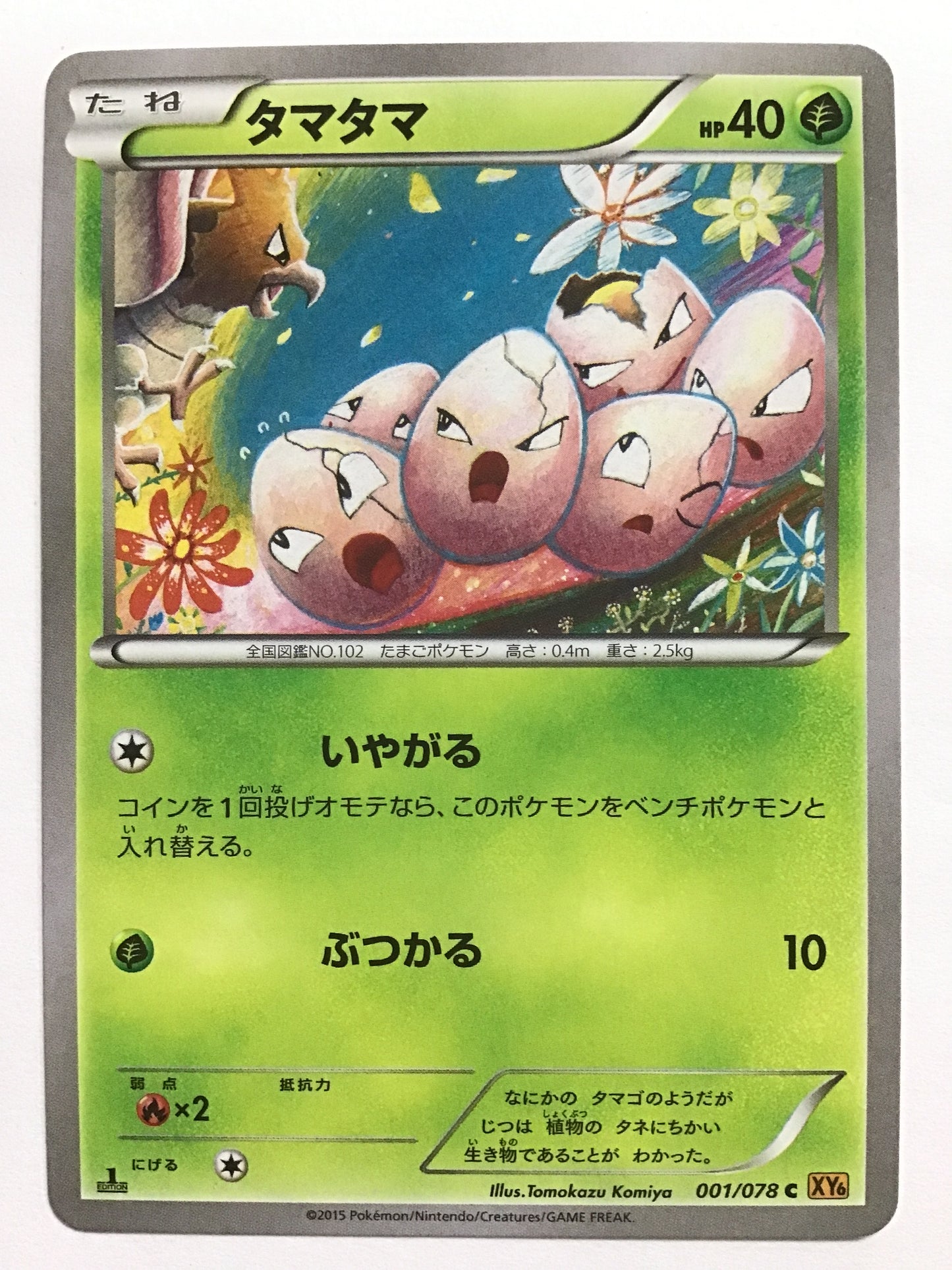[EN] Exeggcute/Exeggcute/Exeggcute - XY6 001/078 /C/(ILLUS:Tomokazu K