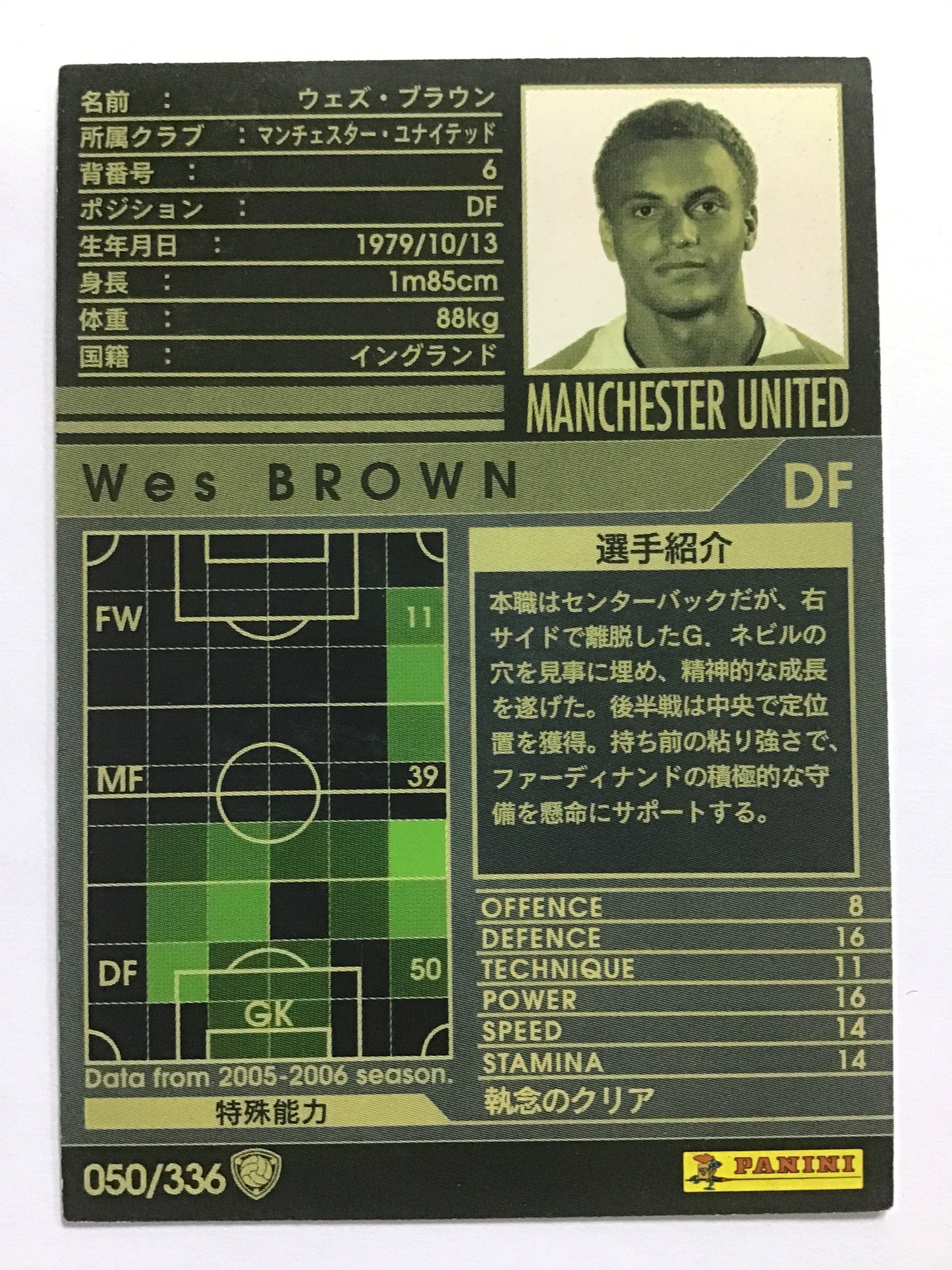[JP] 05-06 Wes Brown/Wes Brown/Wes Brown - (05-06)050/336/05-06/White