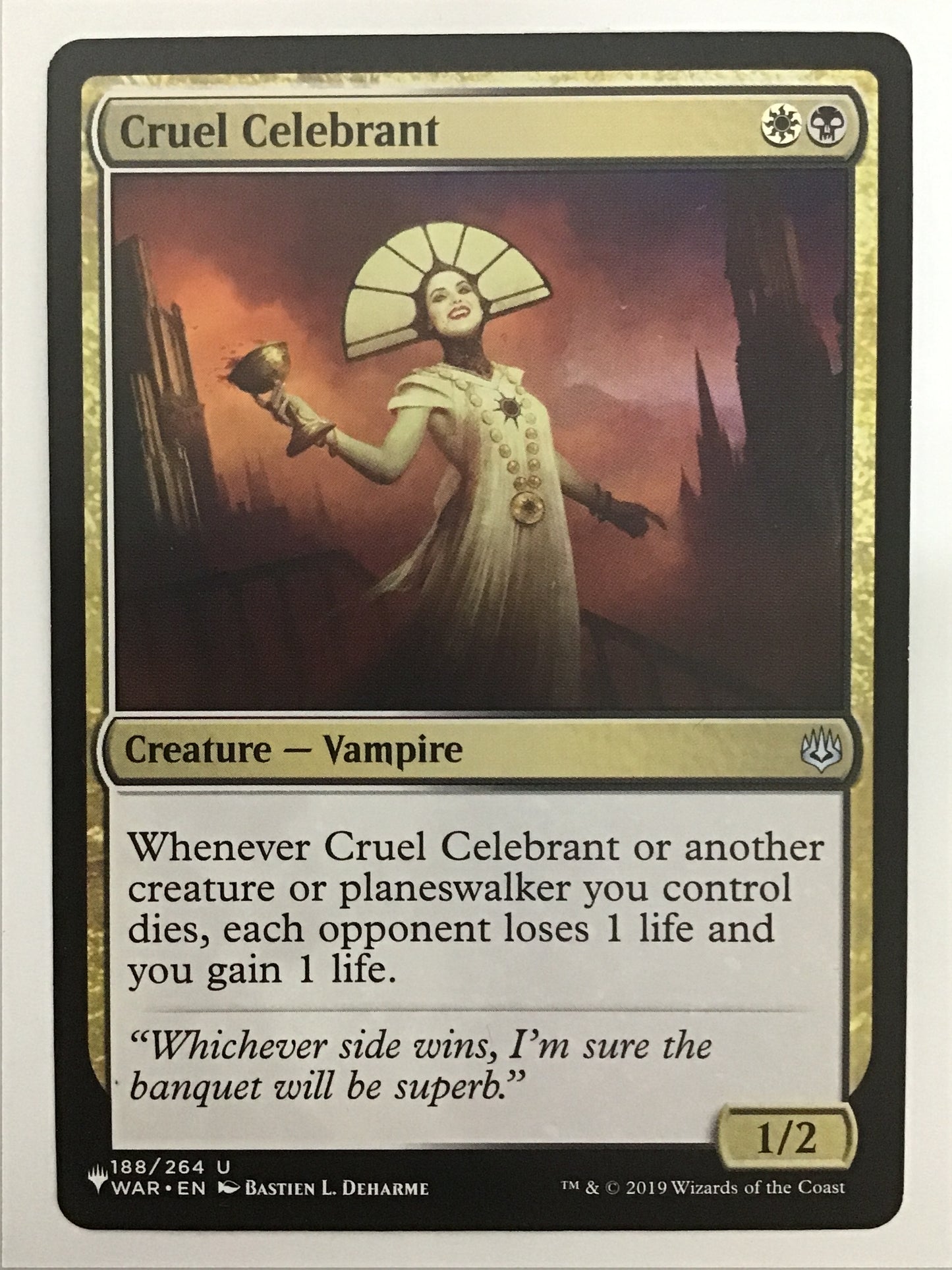 [EN] 残酷な祝賀者/ｻﾞﾝｺｸﾅｼｭｸｶﾞｼｬ/Cruel Celebrant- WAR 188/264/LIST-188