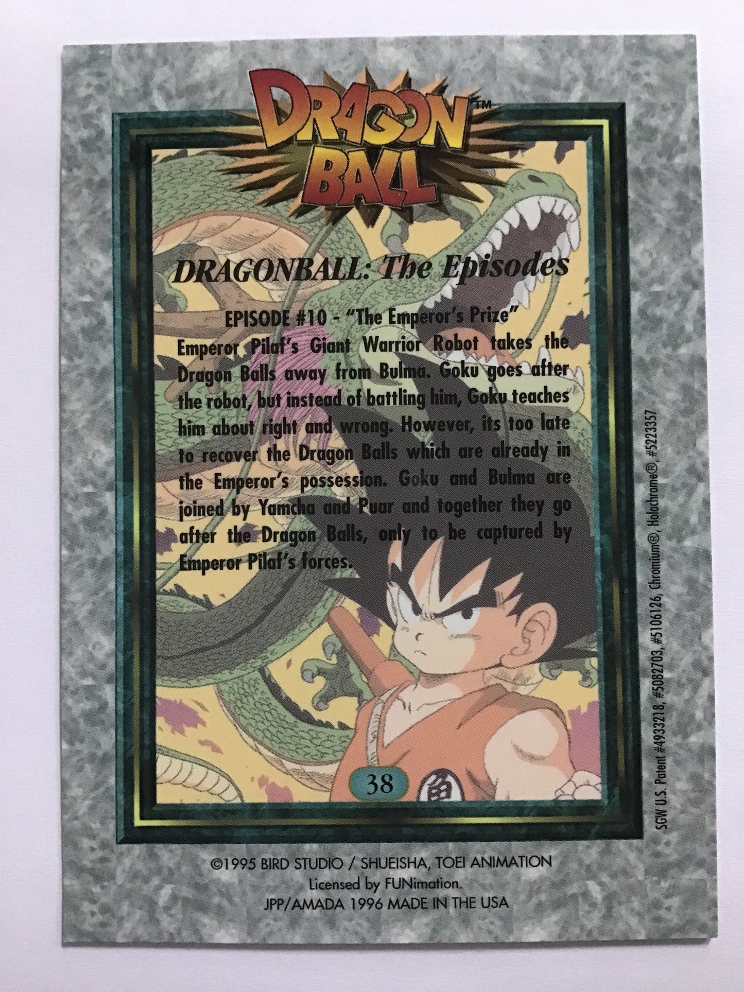 ドラゴンボール トレーディングコレクション アマダ USA版 38 孫悟空