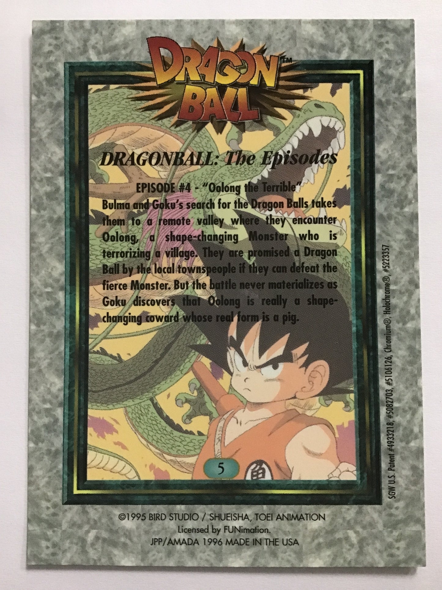 ドラゴンボール トレーディングコレクション アマダ USA版 5 孫悟空