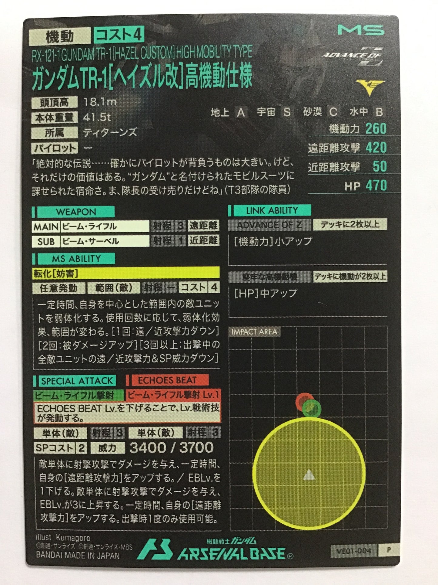 [EN] GUNDAM TR-1 [HAZEL CUSTOM] HIGH MOBILITY FORM/GUNDAM TR-1 HAZEL CUSTOM/GUNDAM TR-1 HAZEL CUSTOM - VE01-004/P/P