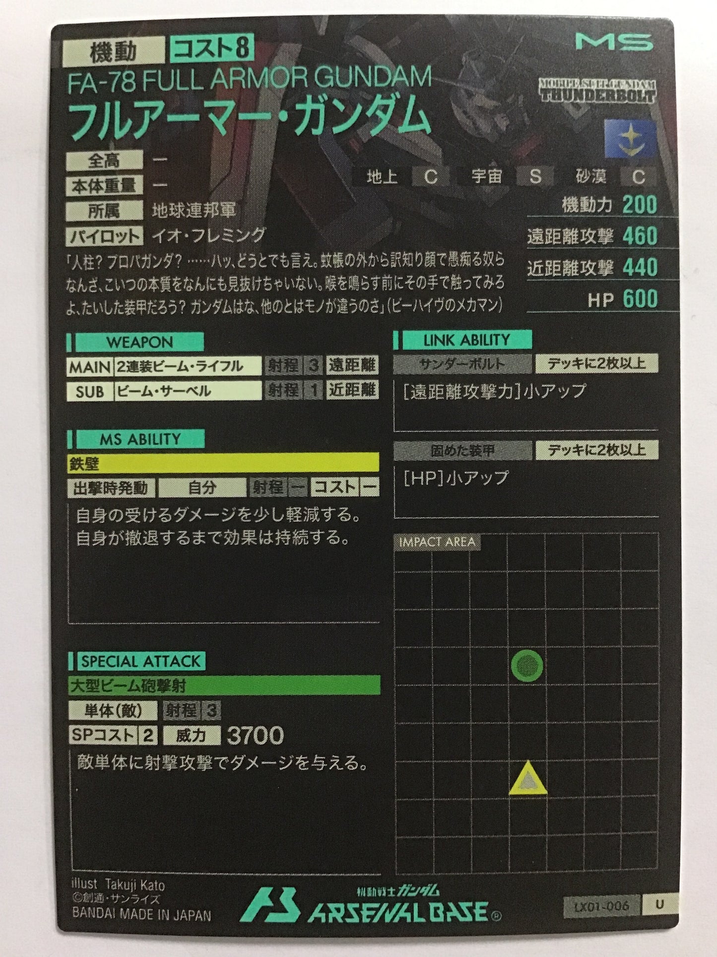 [JP] フルアーマー・ガンダム/フルアーマーガンダム/ﾌﾙｱｰﾏｰｶﾞﾝﾀﾞﾑ - LX01-006/U