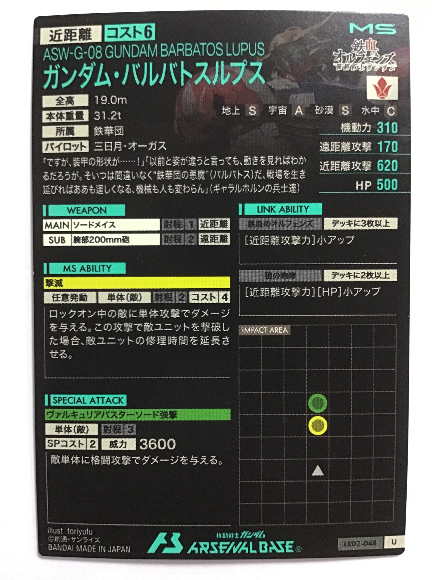 [JP] ガンダム・バルバトスルプス/ガンダムバルバトスルプス/ｶﾞﾝﾀﾞﾑﾊﾞﾙﾊﾞﾄｽﾙﾌﾟｽ - LX02-048/U