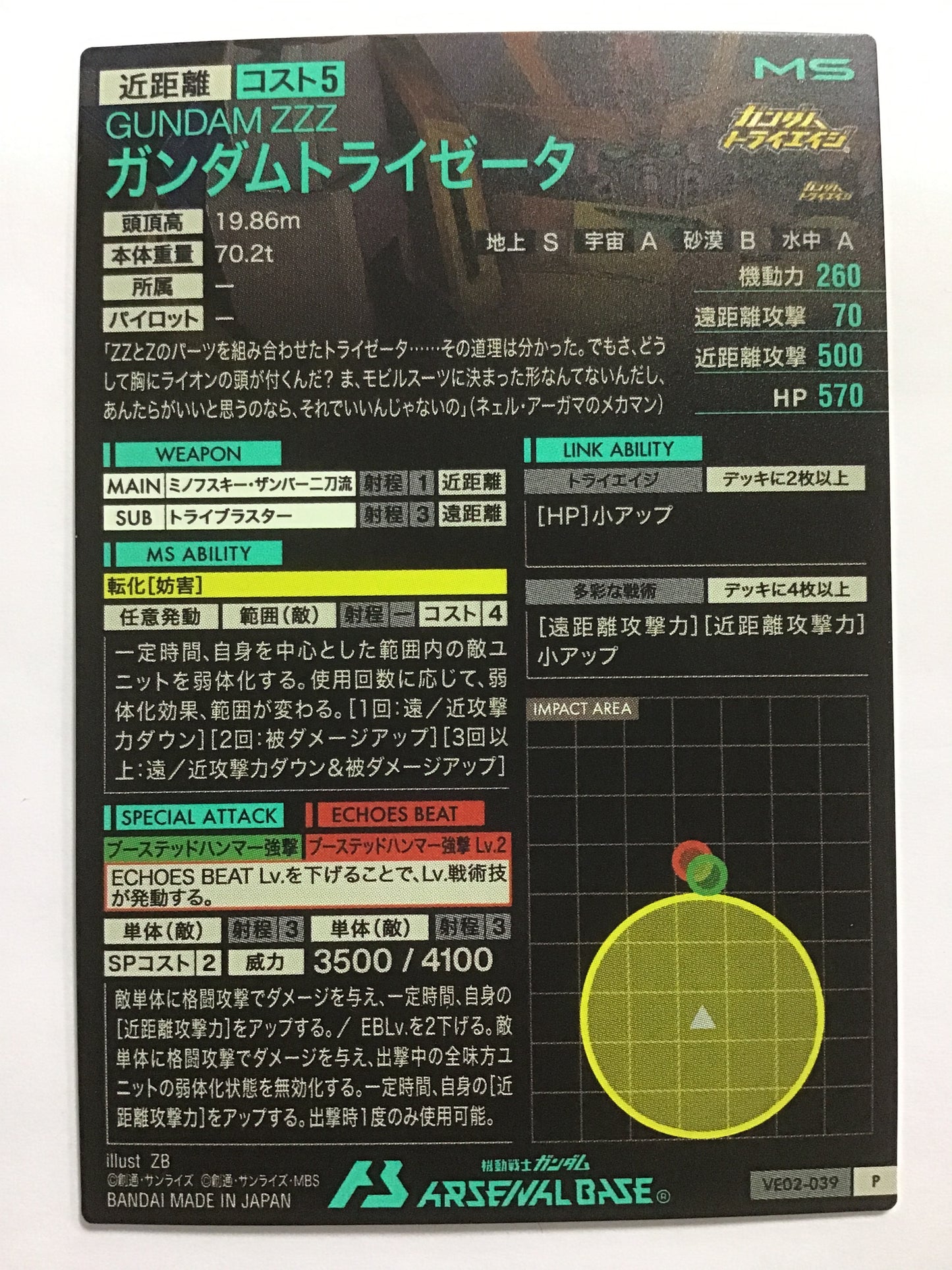 [JP] ガンダムトライゼータ/ガンダムトライゼータ/ｶﾞﾝﾀﾞﾑﾄﾗｲｾﾞｰﾀ - VE02-039/P