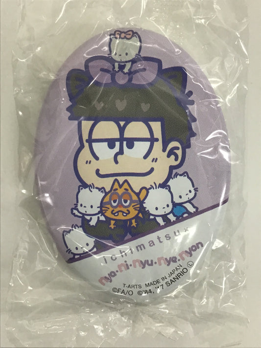 おそ松さん×Sanrio Characters 缶バッジ 一松×ニャニィニュニェニョン
