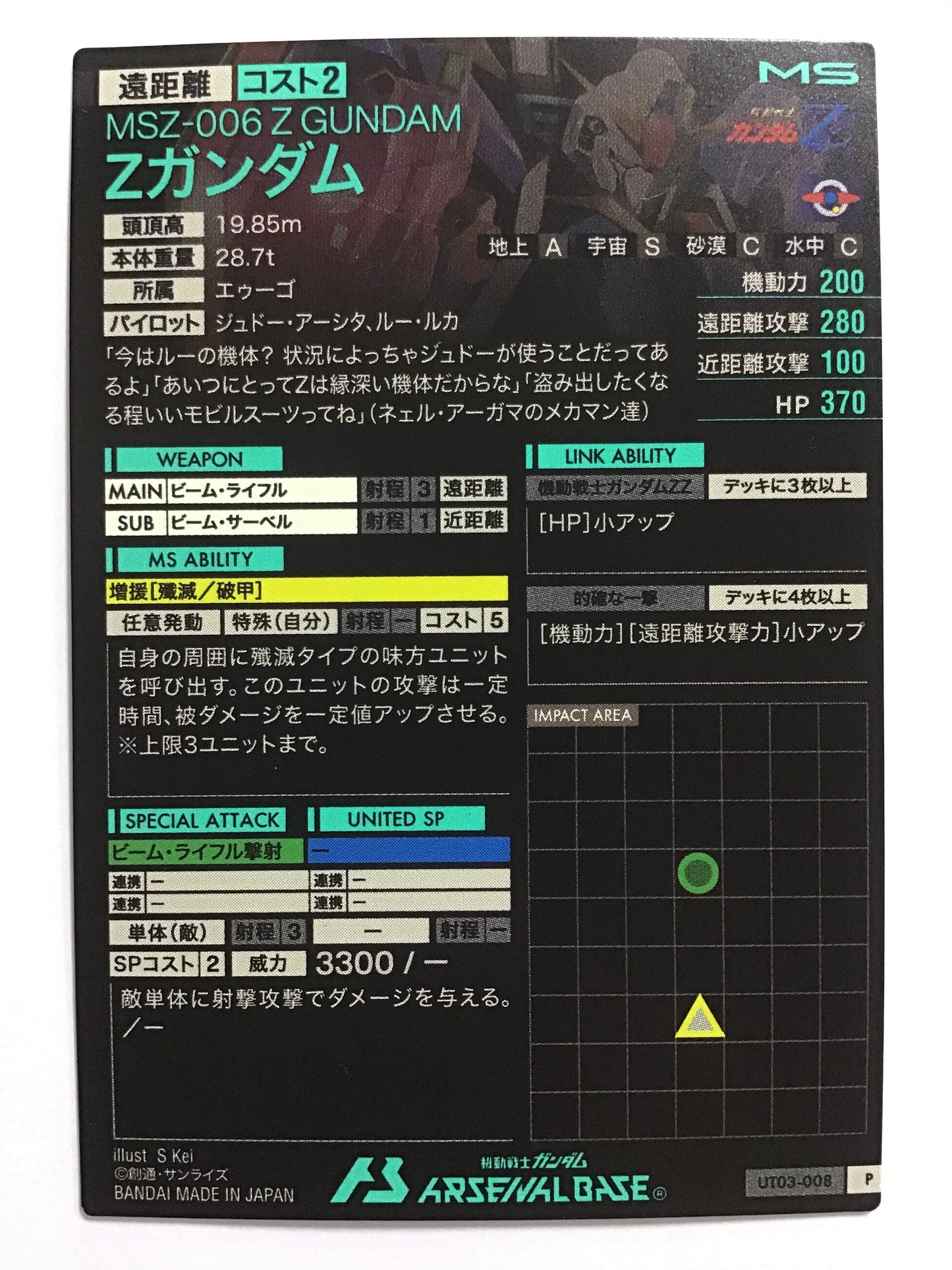[EN] Z Gundam/Zeta Gundam/ZETA GUNDAM - UT03-008/P