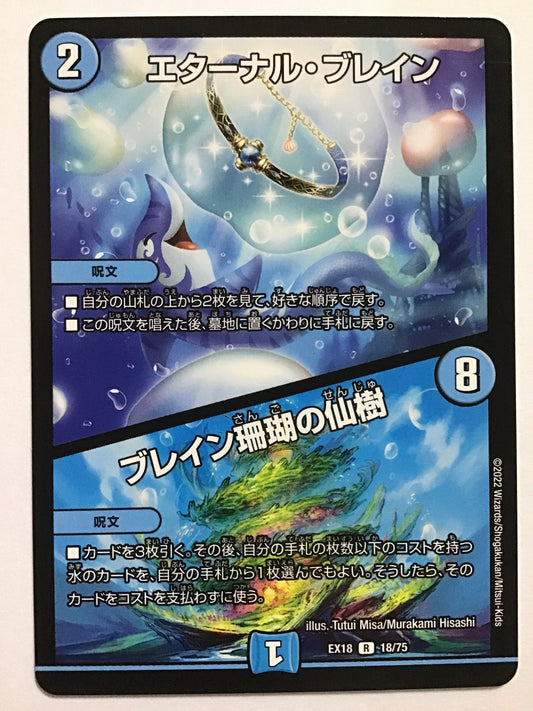 [JP] エターナル・ブレイン (+) ブレイン珊瑚の仙樹/エターナルブレインブレインサンゴノセンジュ/ｴﾀｰﾅﾙﾌﾞﾚｲﾝﾌﾞﾚｲﾝｻﾝｺﾞﾉｾﾝｼﾞｭ - EX18 18/75/R