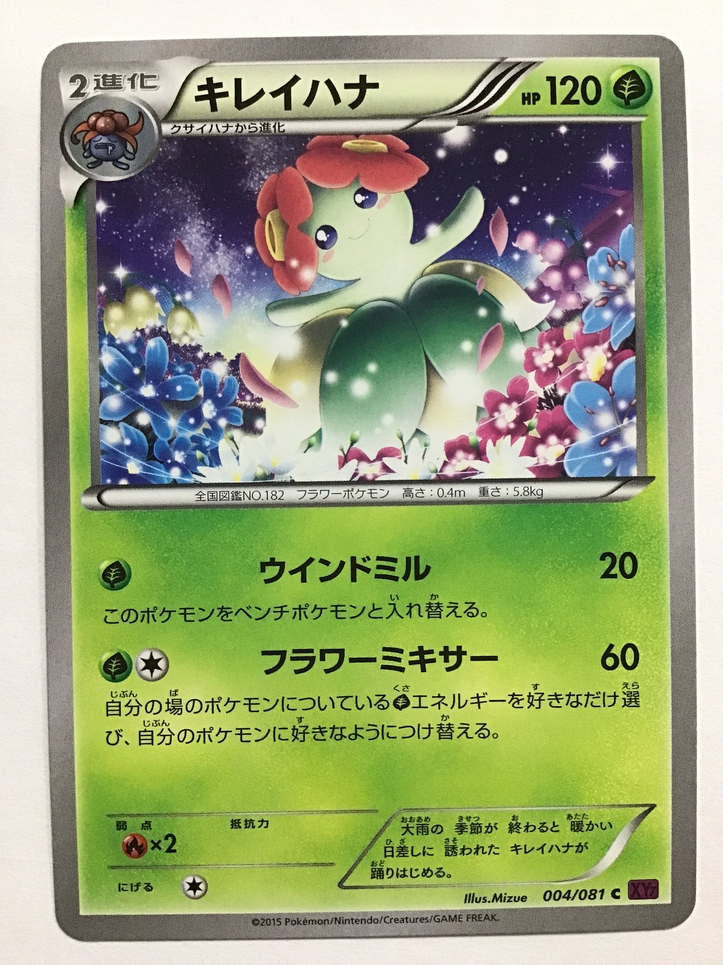 [EN] Bellossom/Bellossom/Bellossom - XY7 004/081 /C/(ILLUS:Mizue)