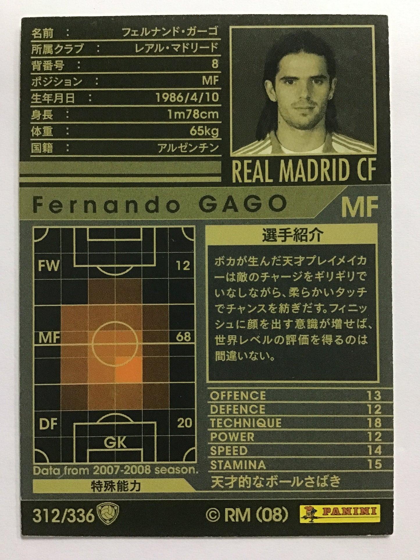 [JP] 07-08 Fernando Gargo/Fernando Gargo/Fernando Gargo - (07-08)312/336/07-08/White