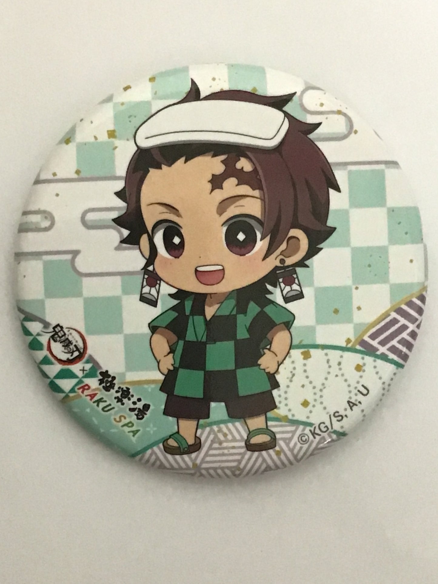 鬼滅の刃×極楽湯 RAKU SPA ランダム缶バッジ 竈門炭治郎