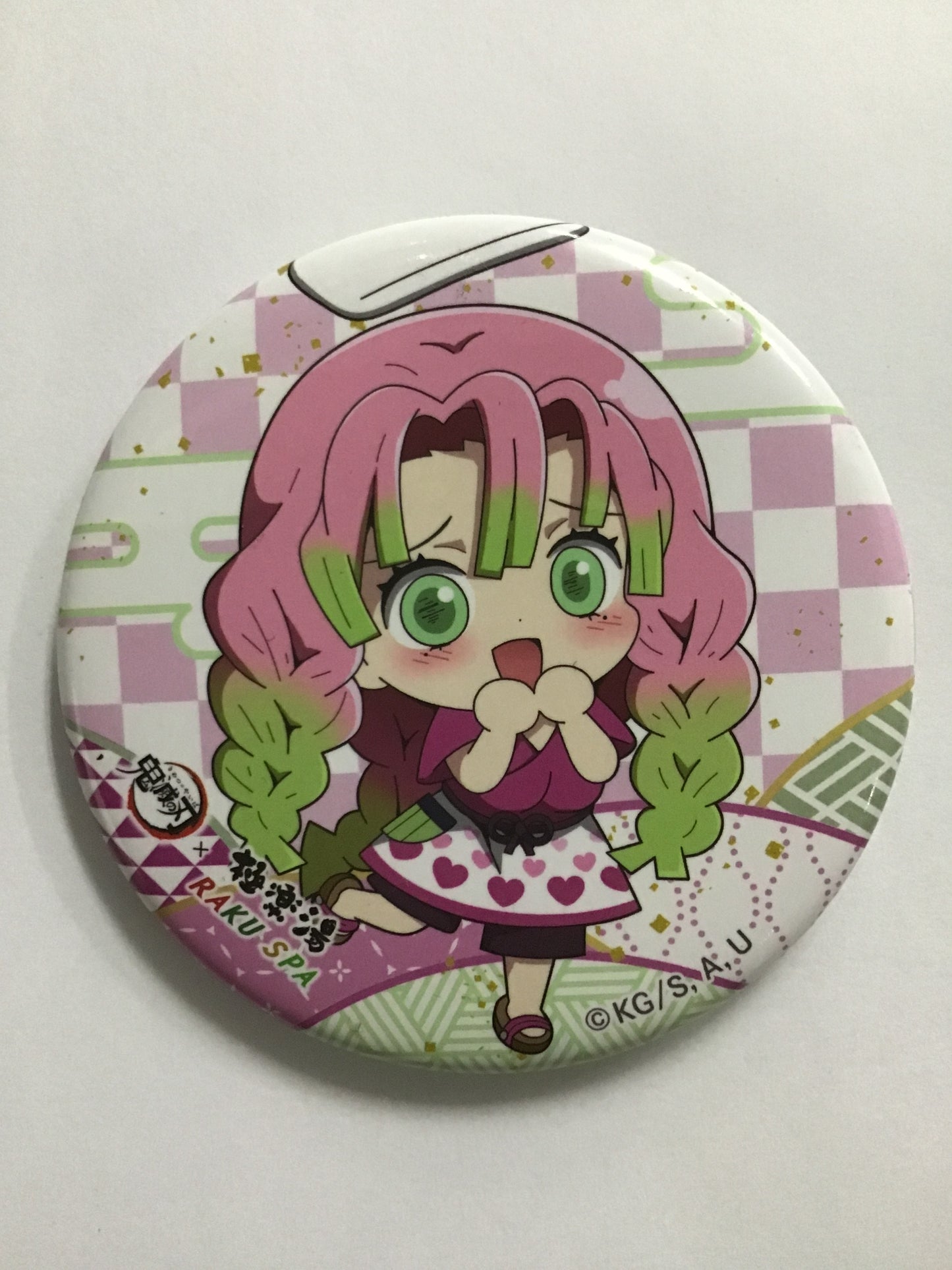 鬼滅の刃×極楽湯 RAKU SPA ランダム缶バッジ 甘露寺蜜璃