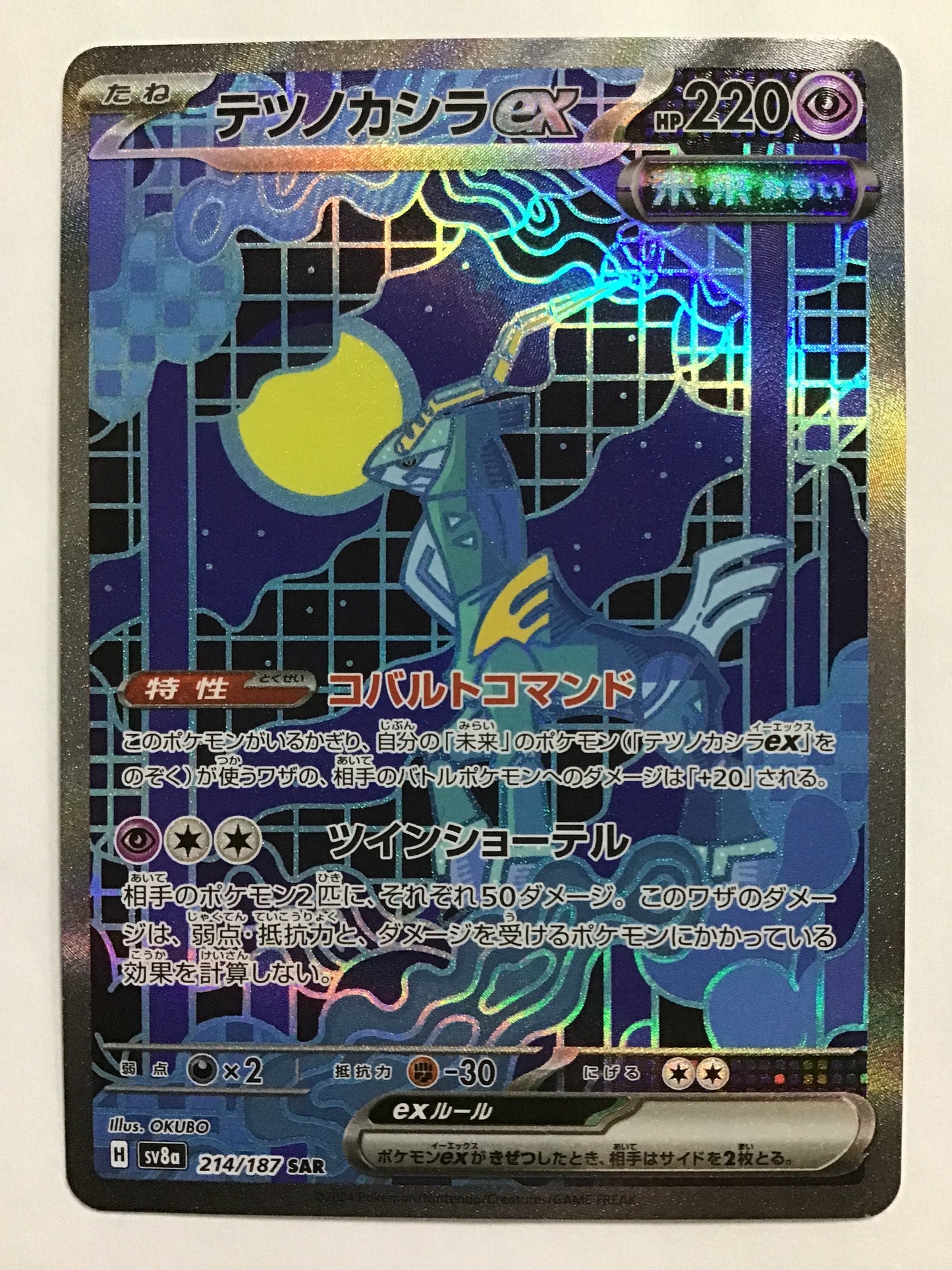 [JP] テツノカシラex/テツノカシライーエックス/ﾃﾂﾉｶｼﾗｲｰｴｯｸｽ - SV8a 214/187/SAR