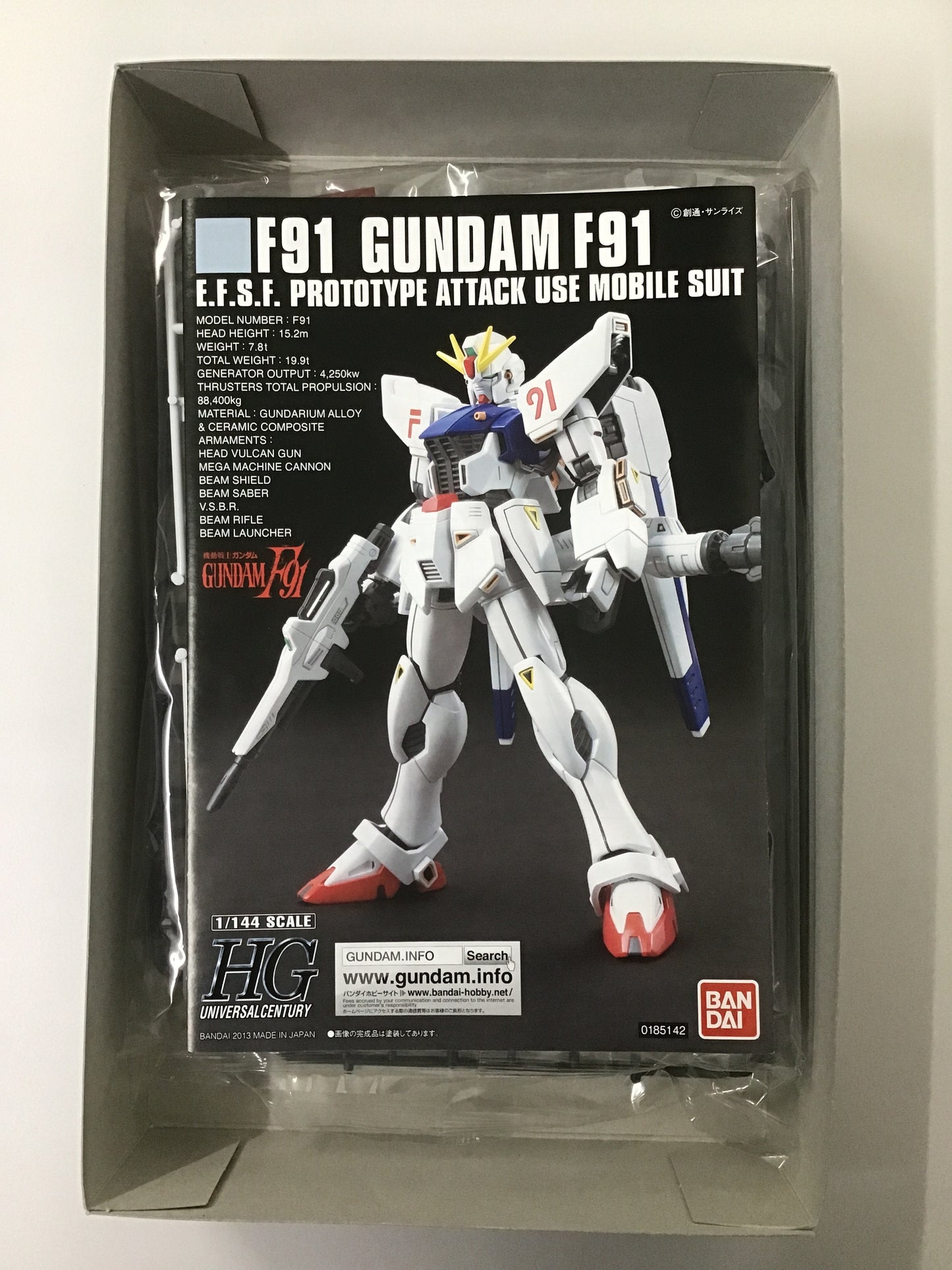 プラモデル 167 HGUC 機動戦士ガンダムF91 ガンダムF91 1/144