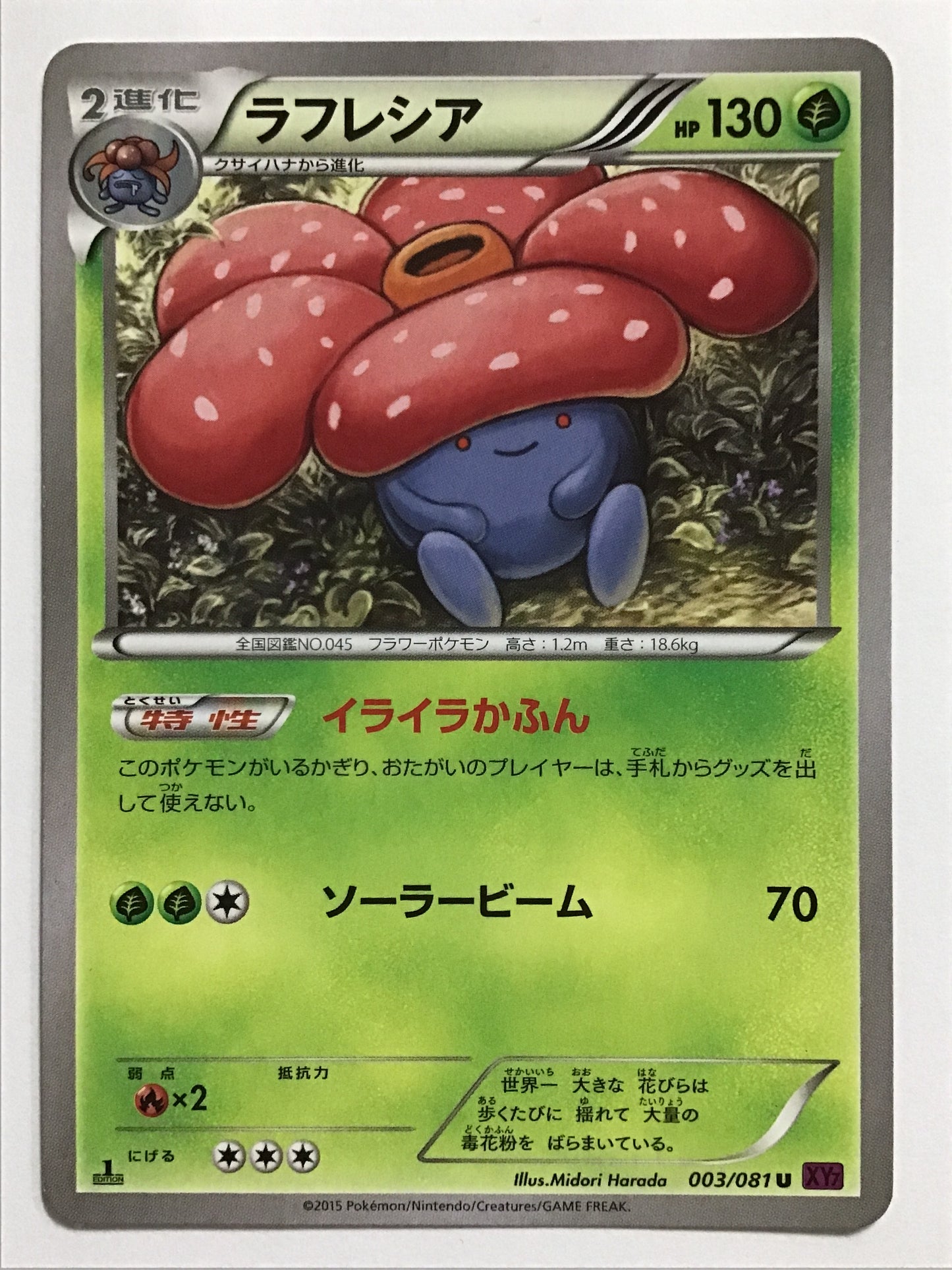 [JP] ラフレシア/ラフレシア/ﾗﾌﾚｼｱ - XY7 003/081 /U (1ED)