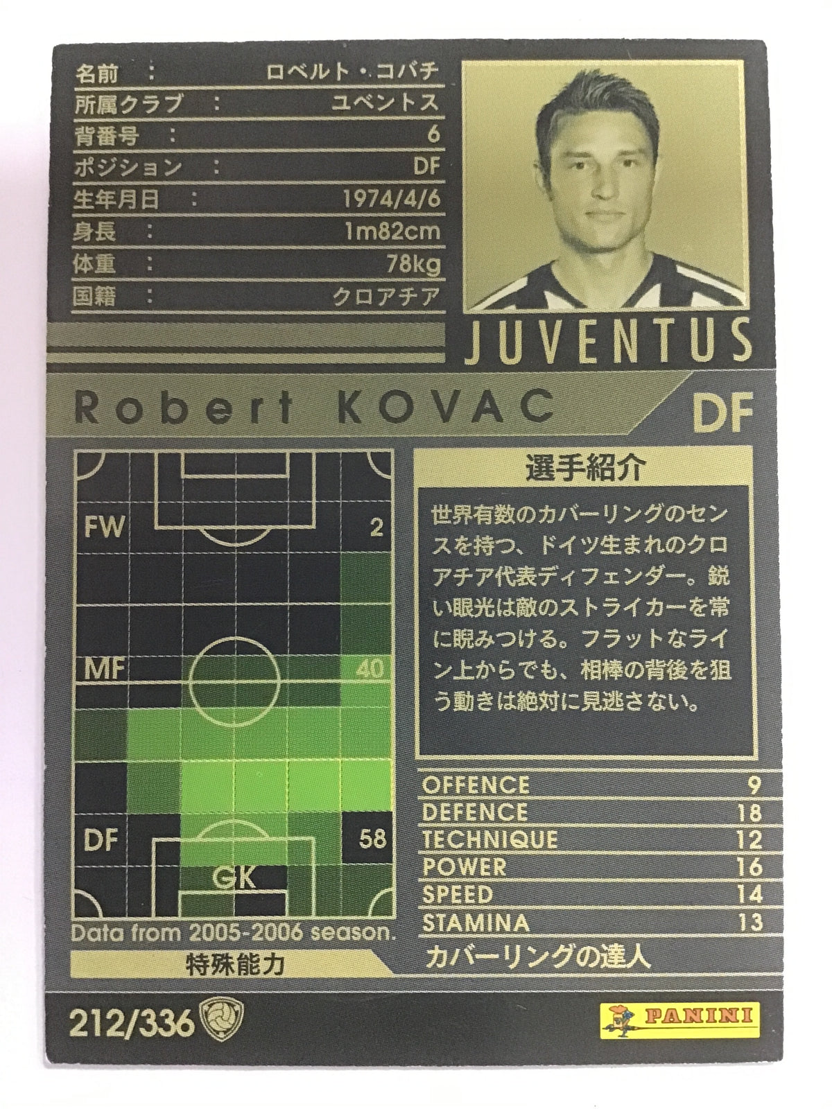 [JP] 05-06 Roberto Kovaci/Roberto Kovaci/Roberto Kovaci - (05-06)212/336/05-06/White