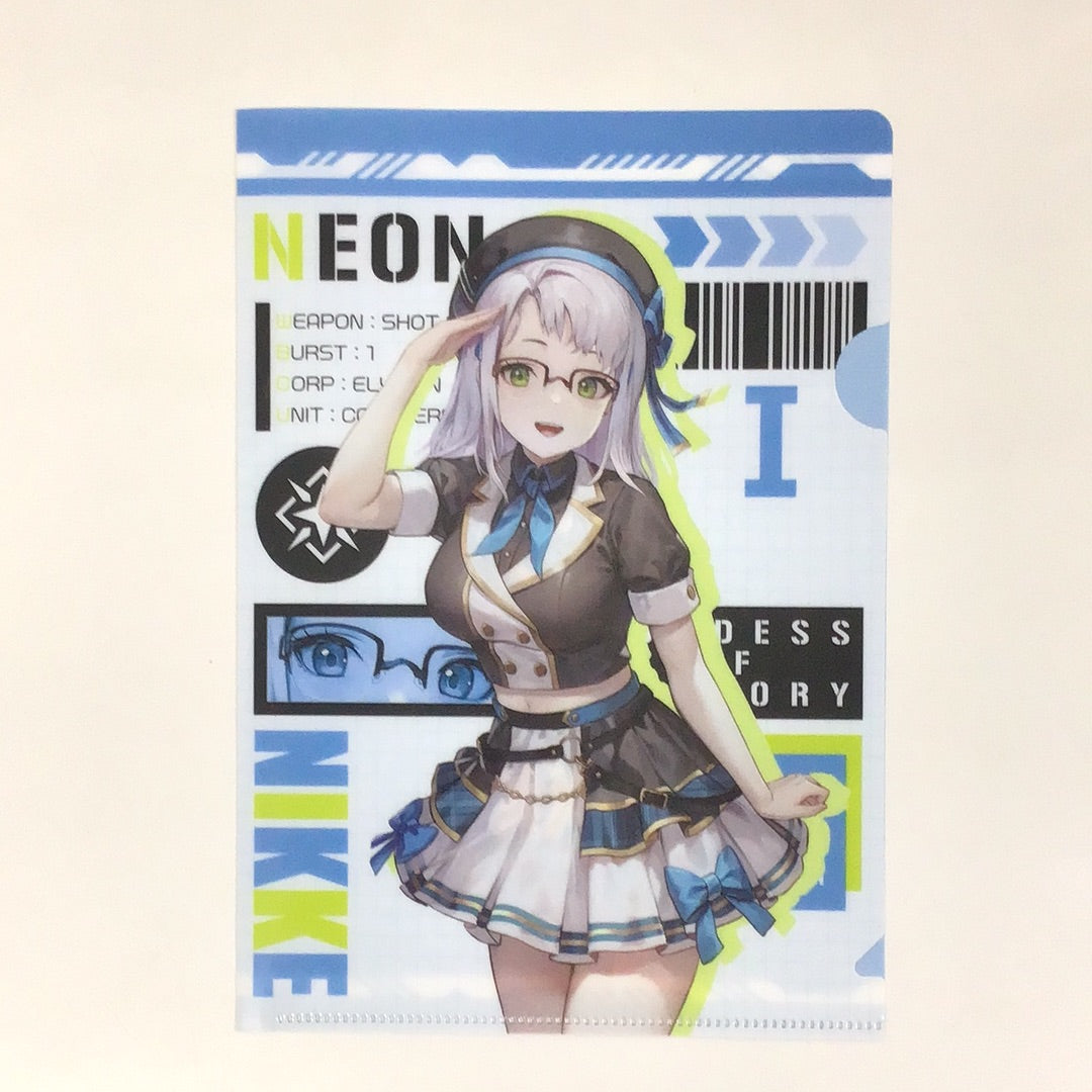 Goddess of Victory: NIKKE x Family Mart Chocolate Course A5 Size Clear File Neon