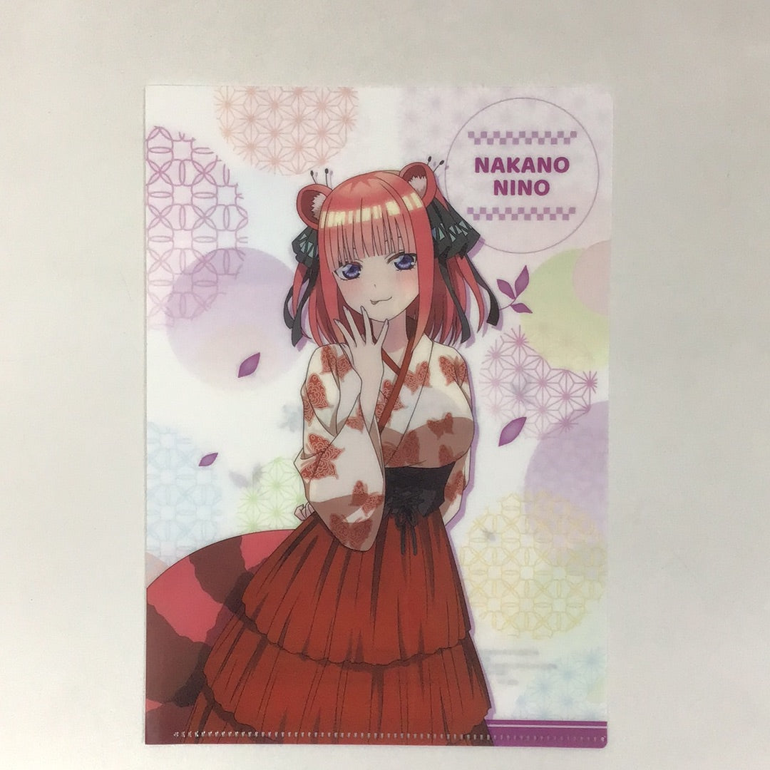 Movie The Quintessential Quintuplets x Family Mart Original A5 size clear file Nino Nakano