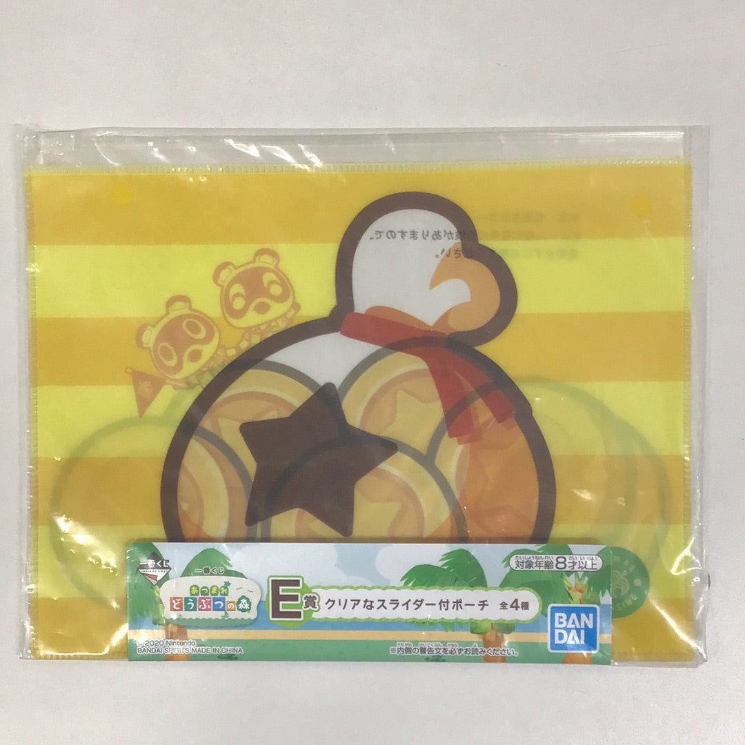 Ichiban Kuji Animal Crossing: New Horizons E Prize Clear pouch with slider Bell bag