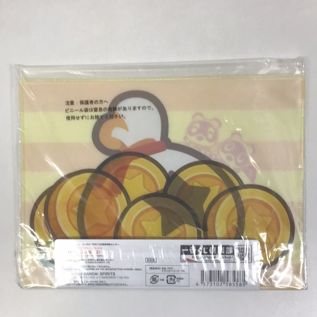 Ichiban Kuji Animal Crossing: New Horizons E Prize Clear pouch with slider Bell bag